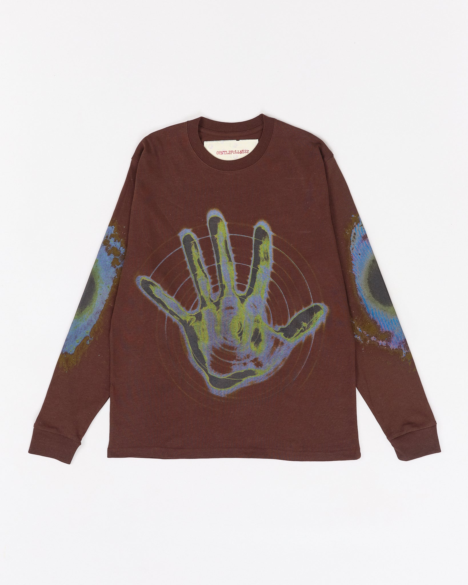 Recycled Cotton LS Tee - Chocolate Hand