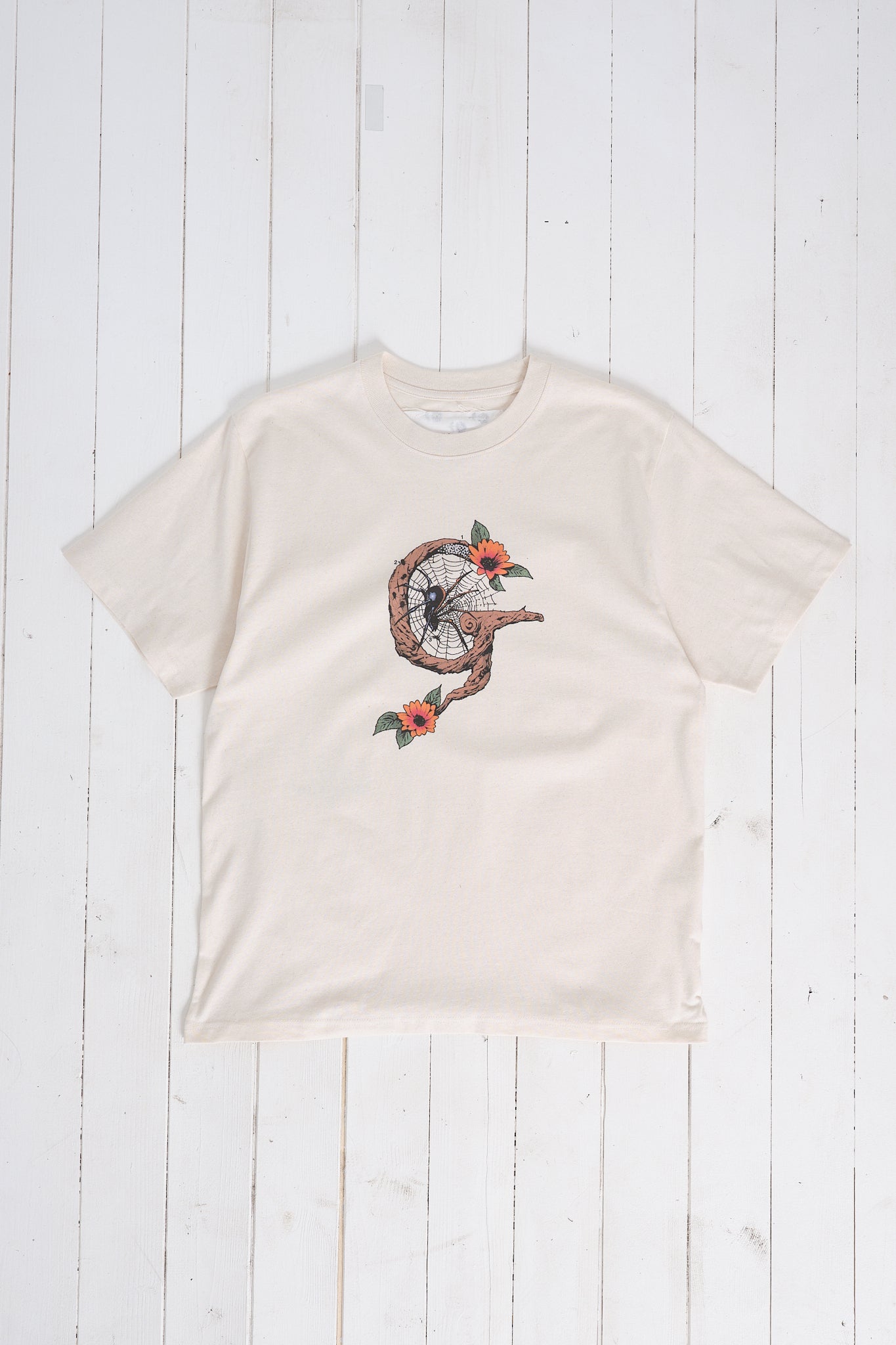 Recycled Cotton SS Tee - Oatmeal G Spider