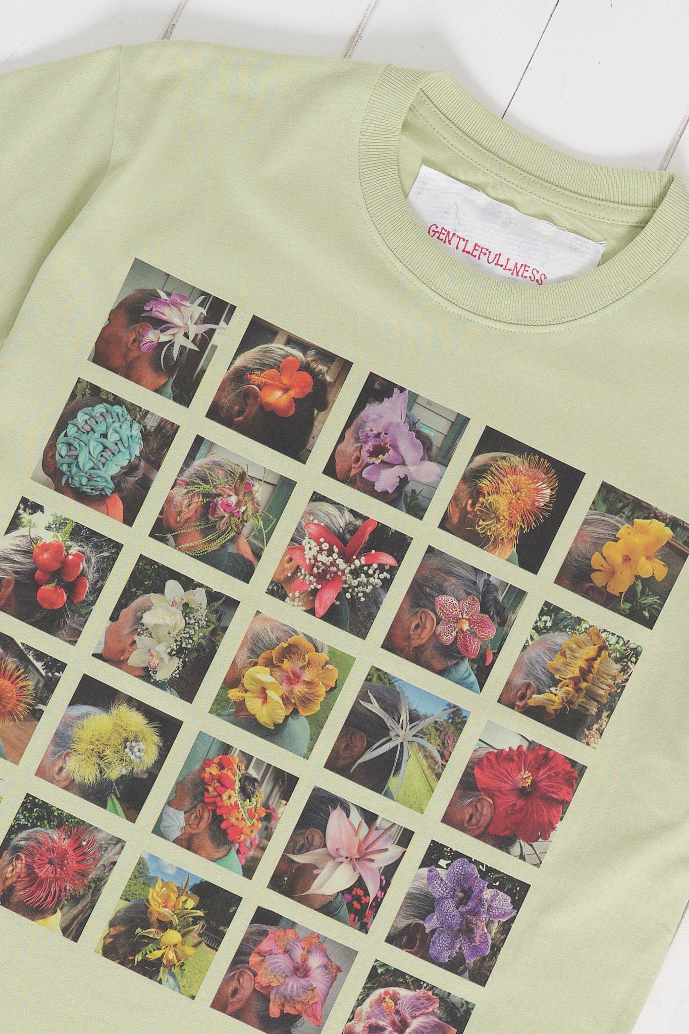 Recycled Cotton SS Tee - Pistachio Aunty Nani