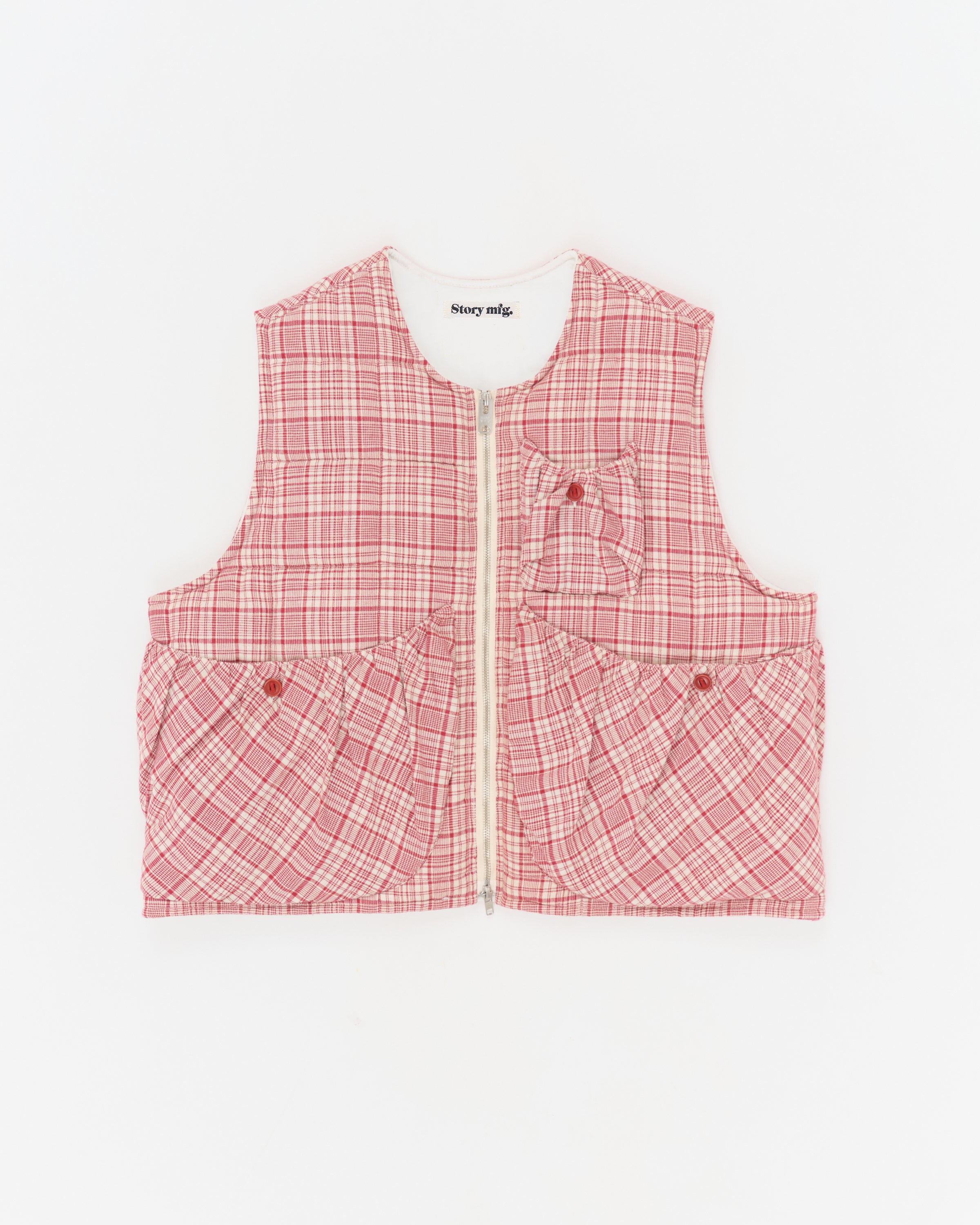 Girolle Vest - Red Check – Story mfg.