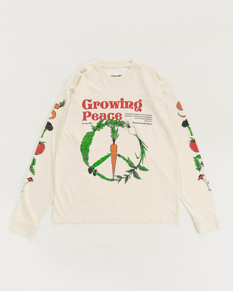 トップス Story mfg L/S T-shirt GRATEFUL_TEE_LS_ECRU_GROWING_P