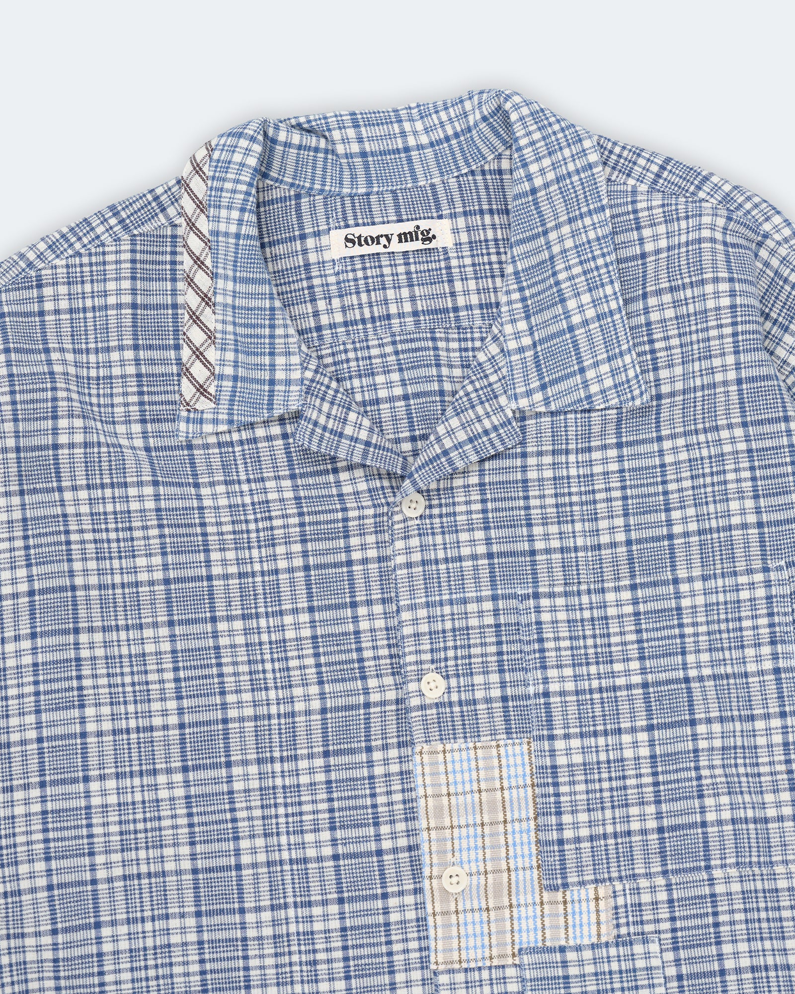 Greetings Shirt LS - Indigo Check Picnic