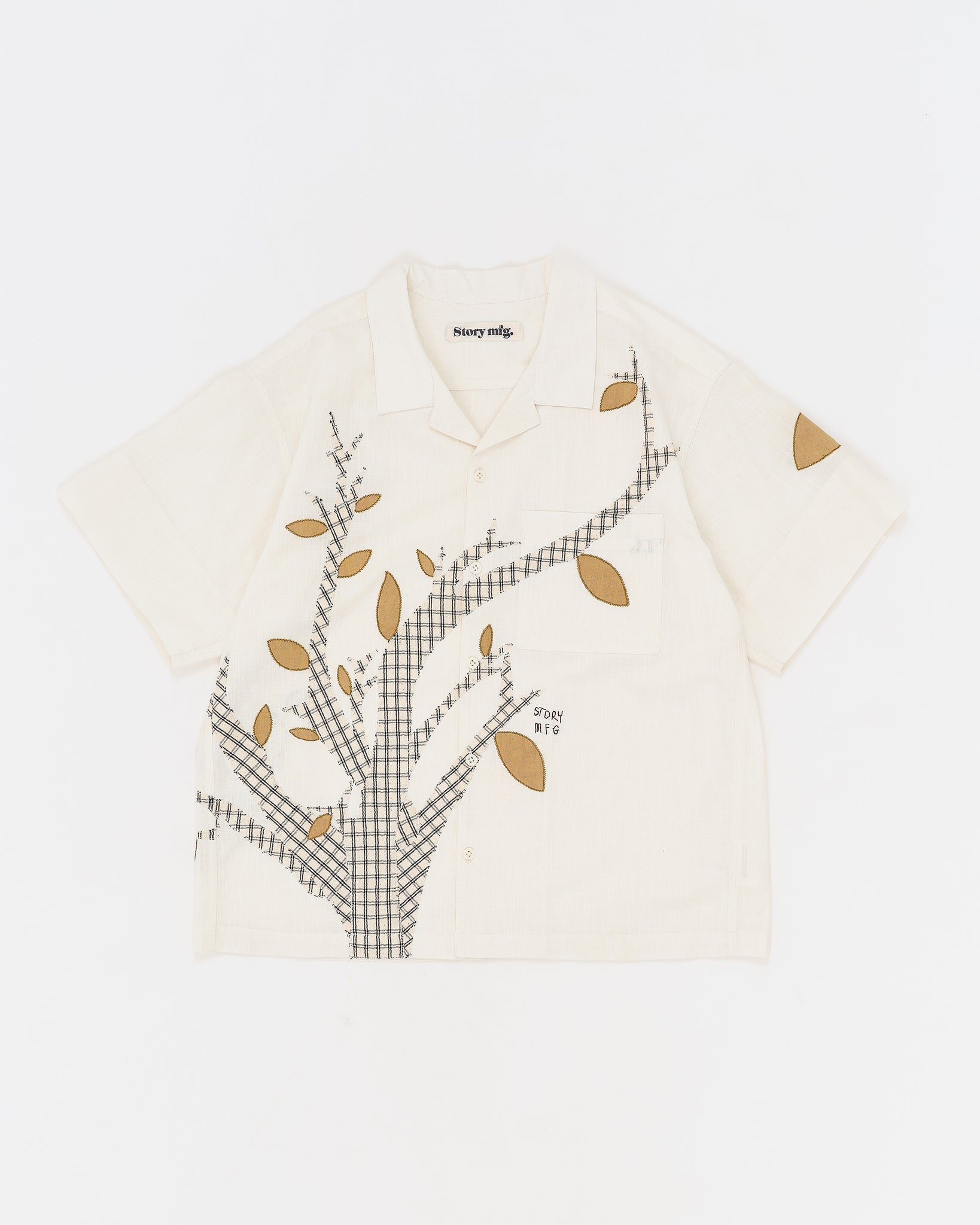 Greetings Shirt SS - Ecru Tree