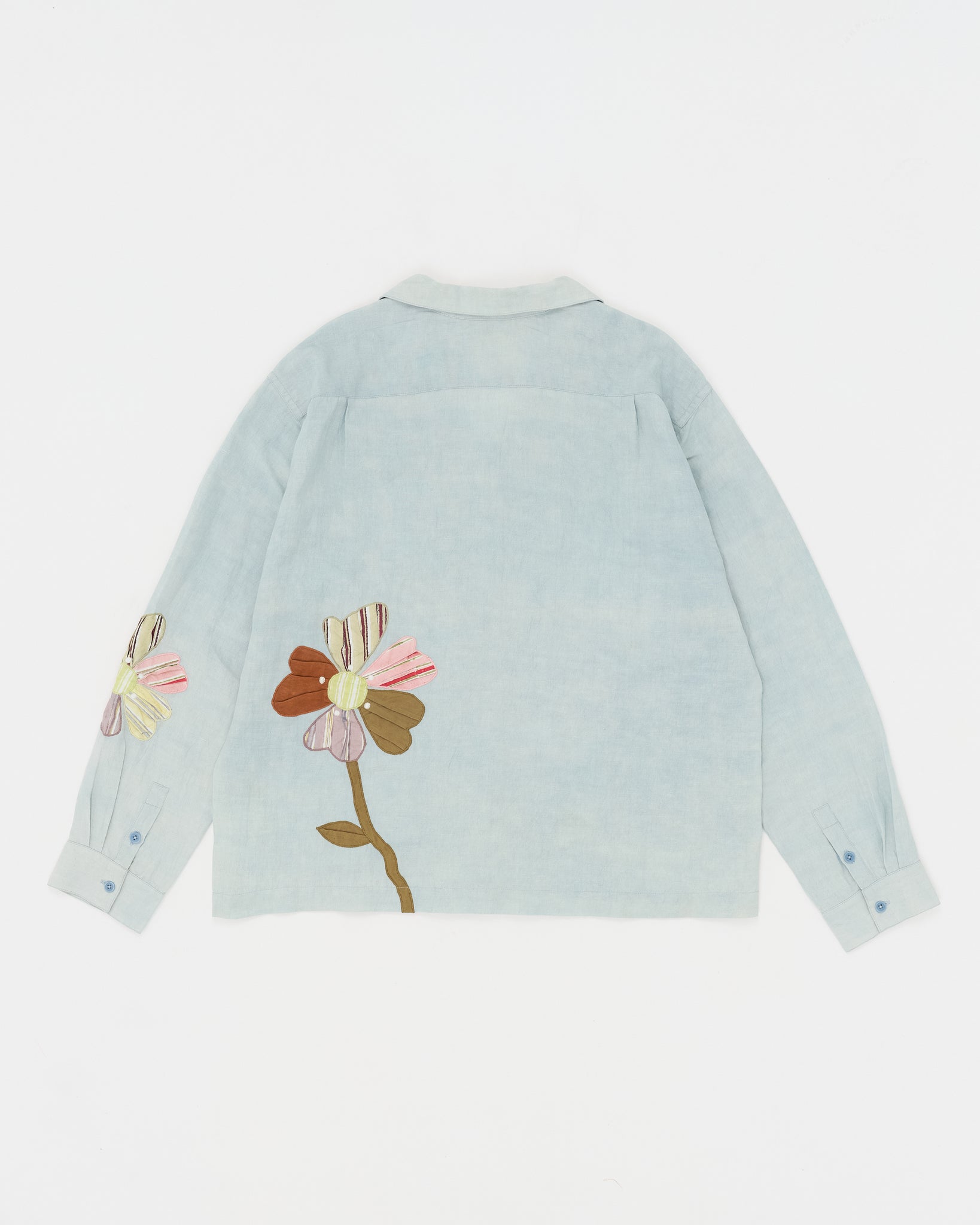 Greetings Shirt LS - Blue Pansy