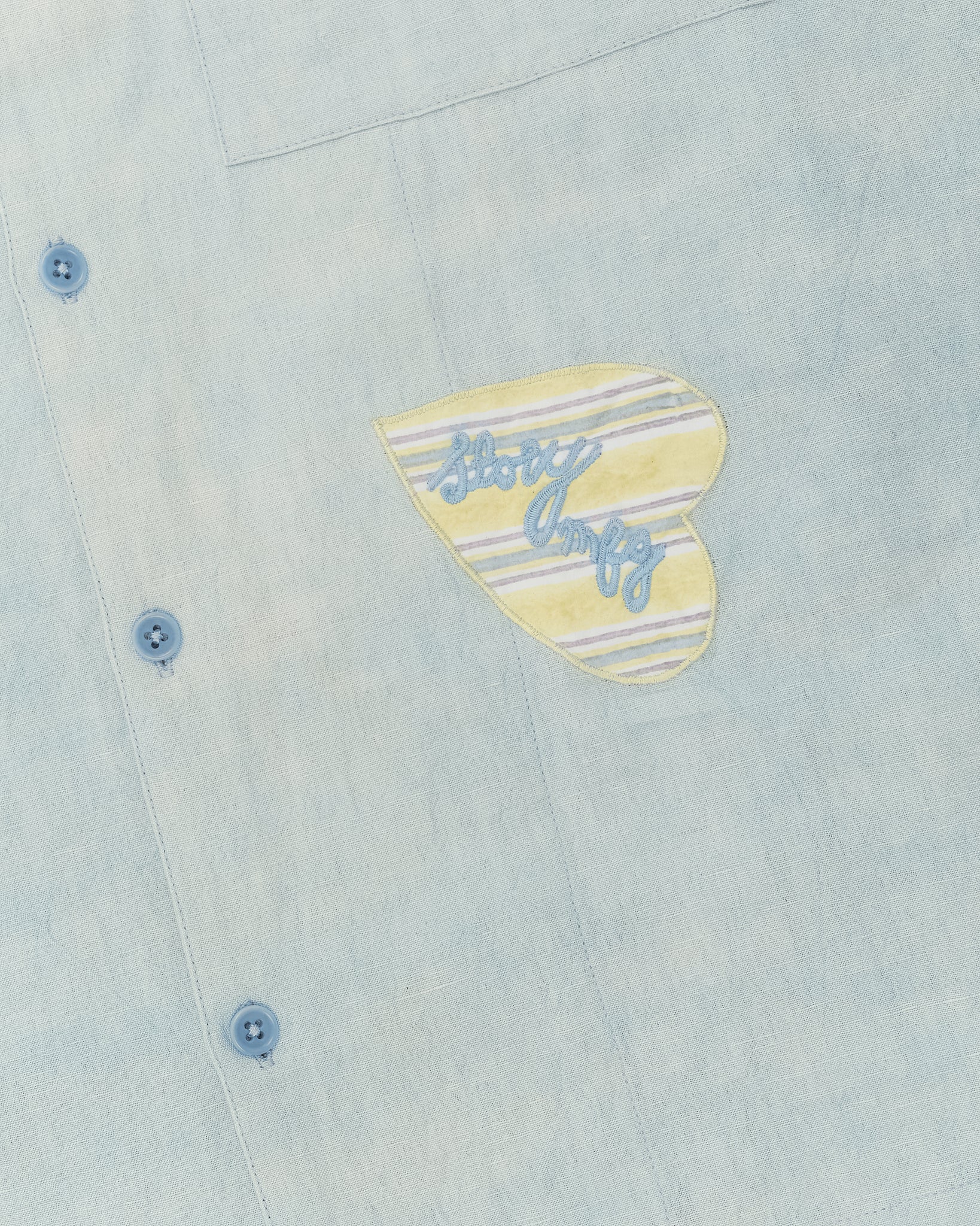 Greetings Shirt LS - Blue Pansy