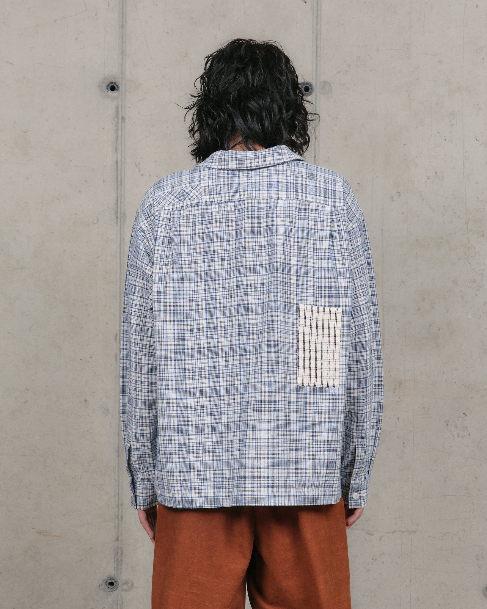 Greetings Shirt LS - Indigo Check Picnic