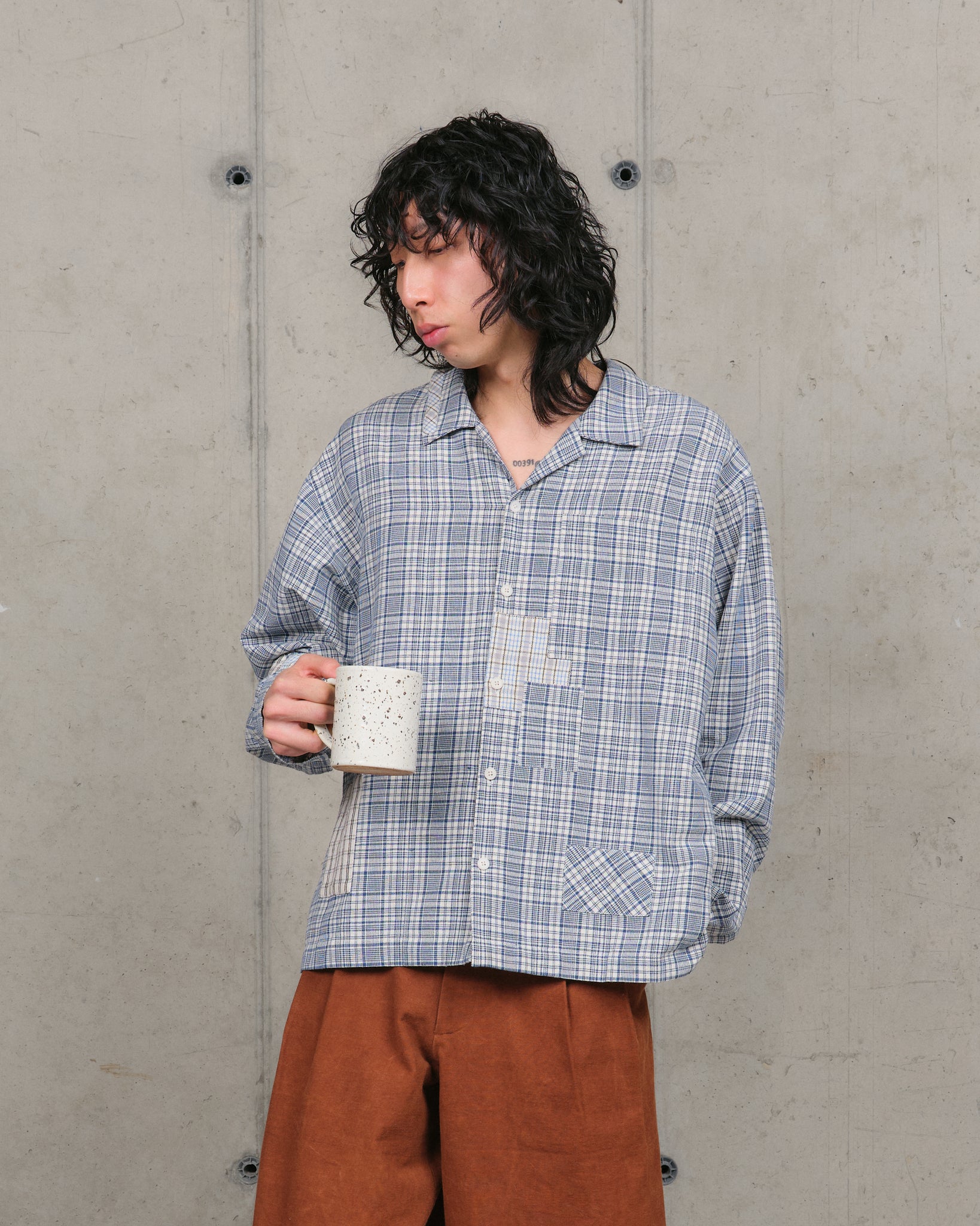 Greetings Shirt LS - Indigo Check Picnic