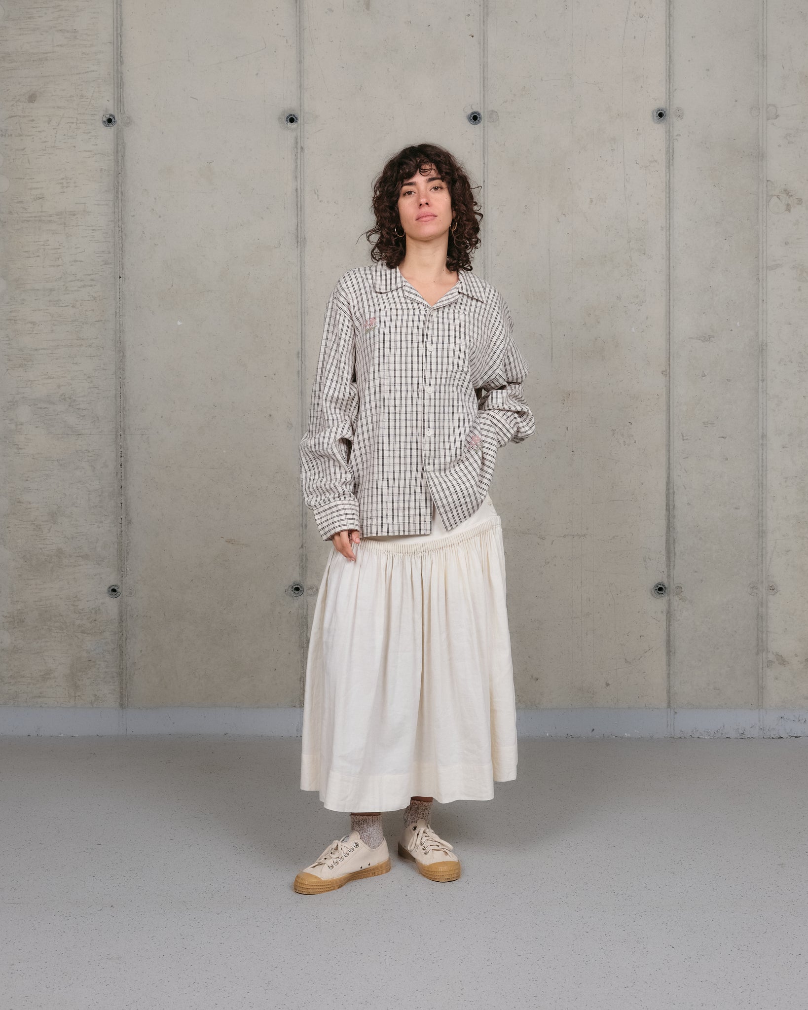 Driftwood Skirt - Ecru Handloom