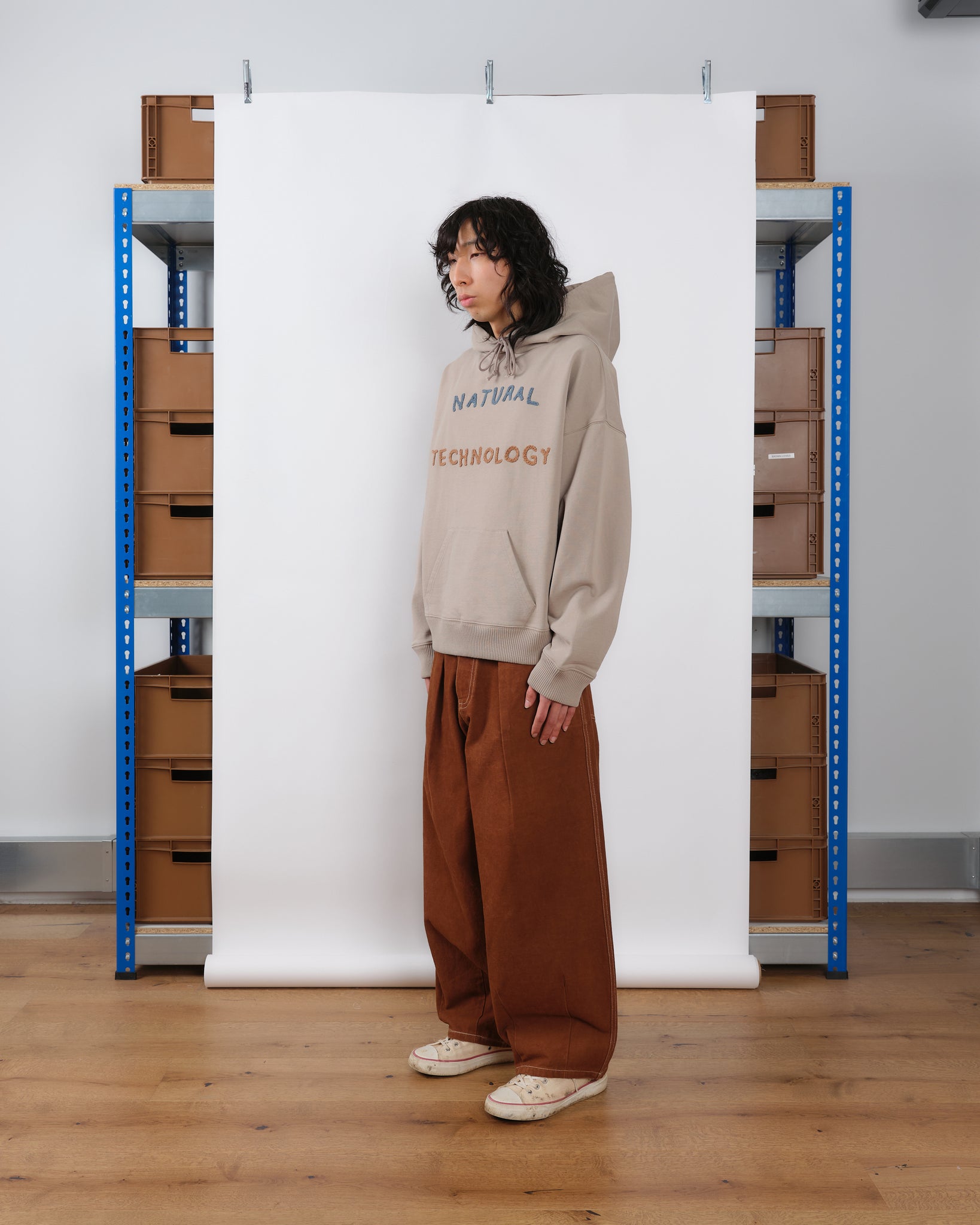 Geo Hoodie - Soft Grey