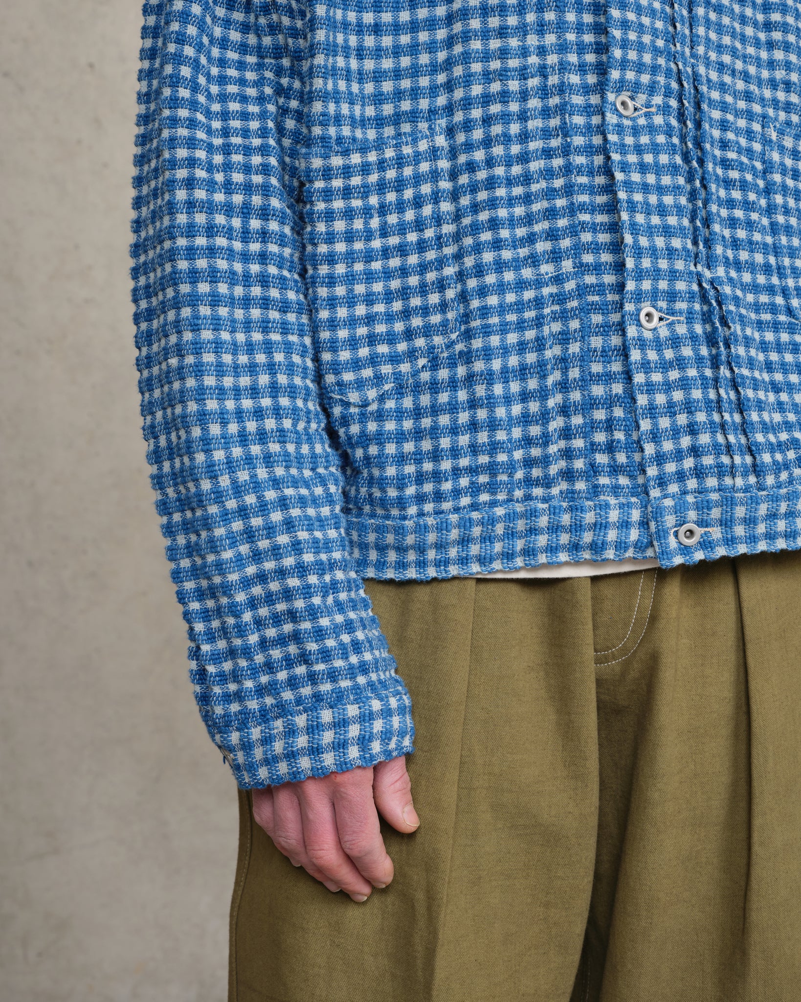 Sundae Jacket - Indigo Wobbly Waffle – Story mfg