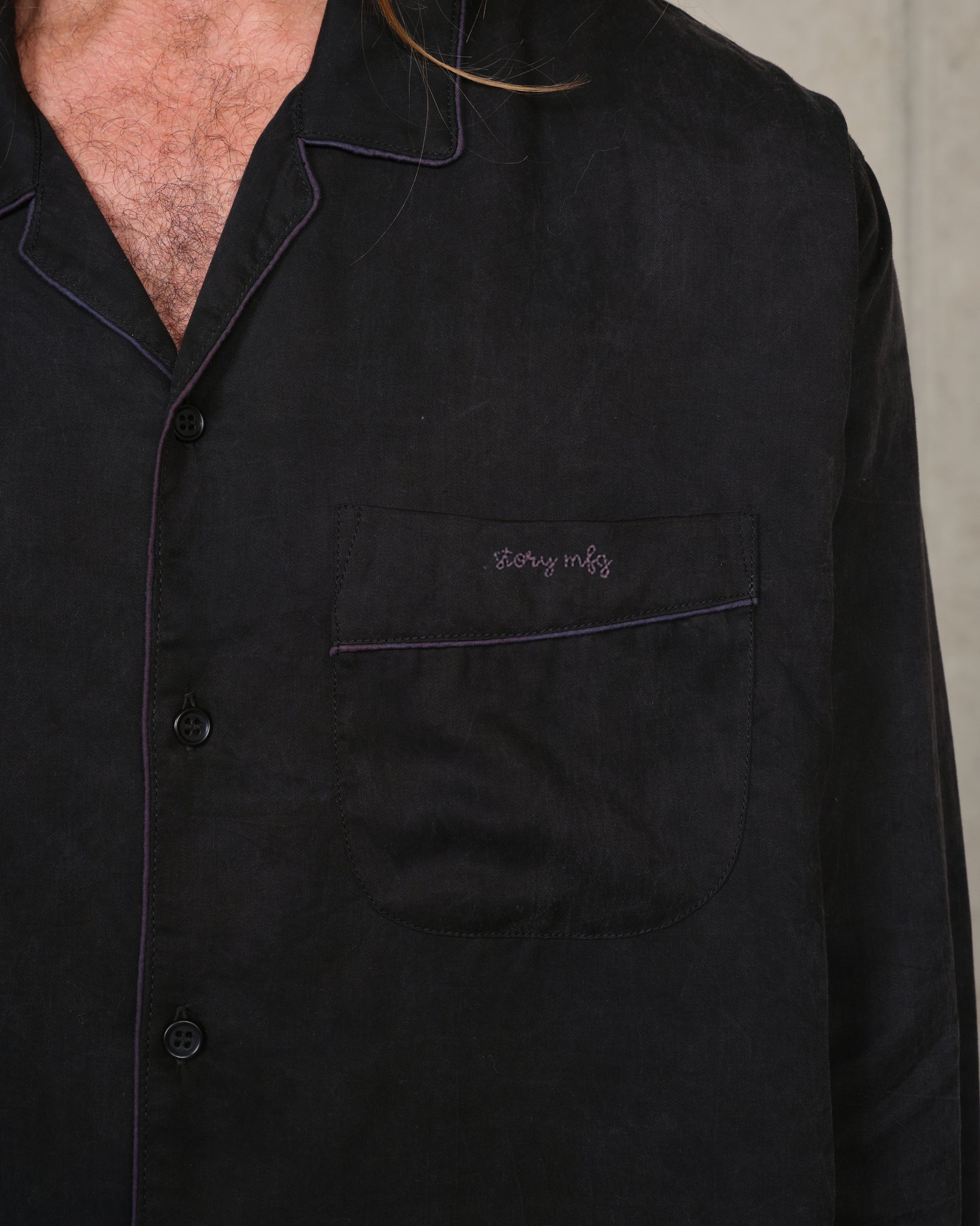 PJ Shirt - Black Tencel