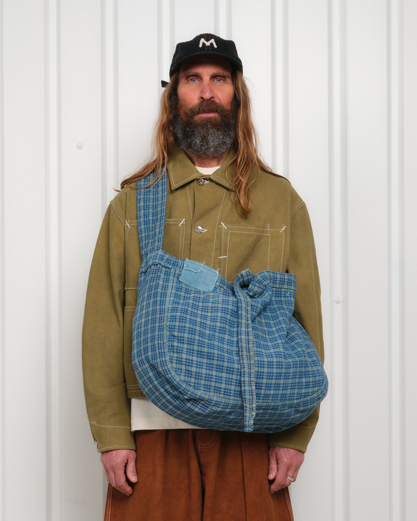 Big Shop Tote - Indigo Mud Check – Story mfg.