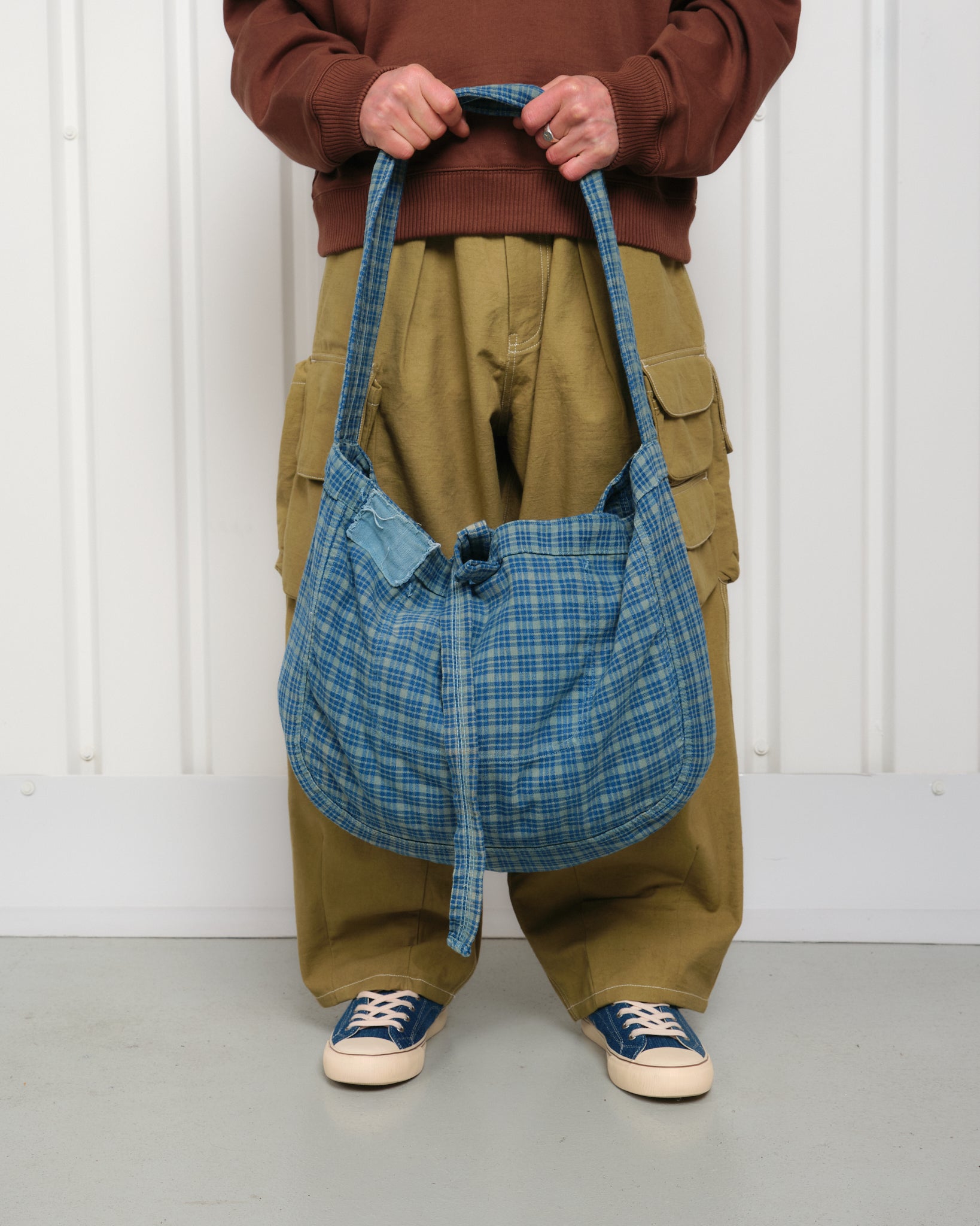 Big Shop Tote - Indigo Mud Check – Story mfg.