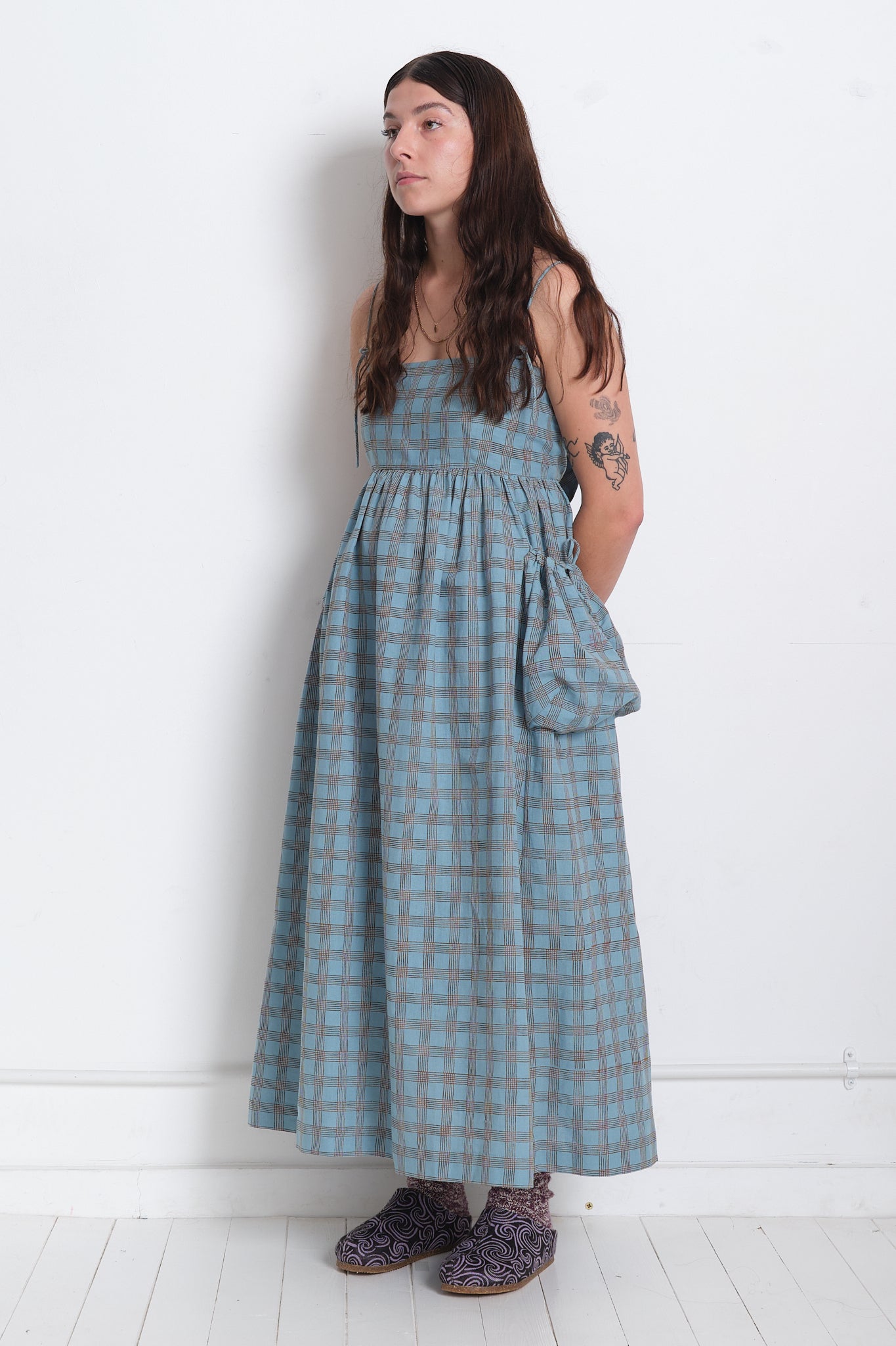 Bay Dress - Indigo Maths Check