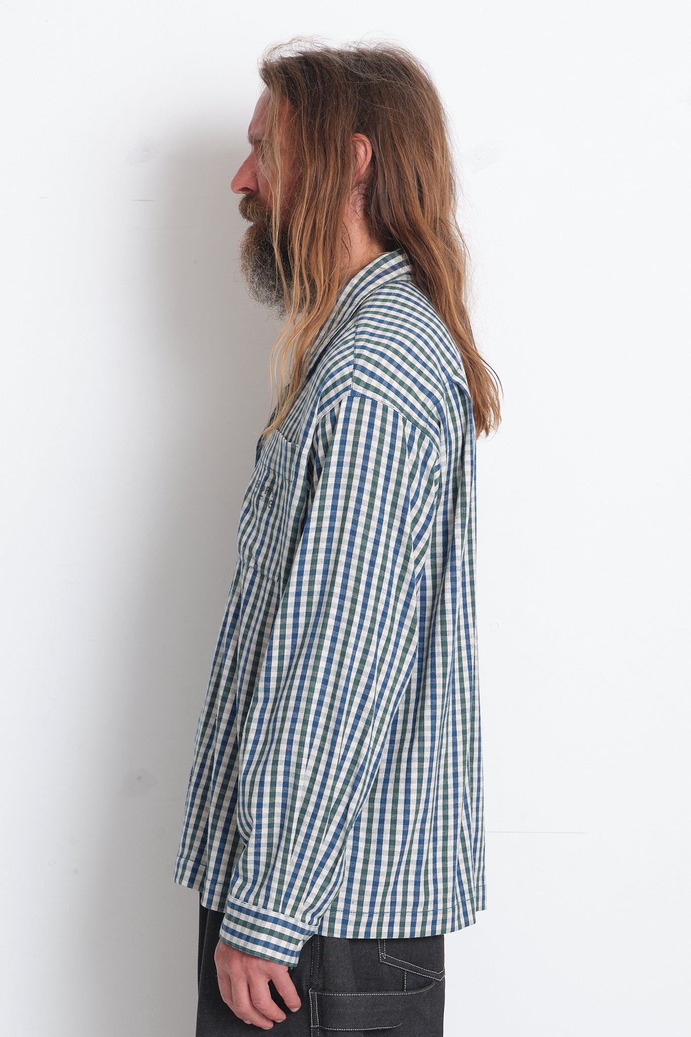 Greetings Shirt LS - Gingham Scarecrow