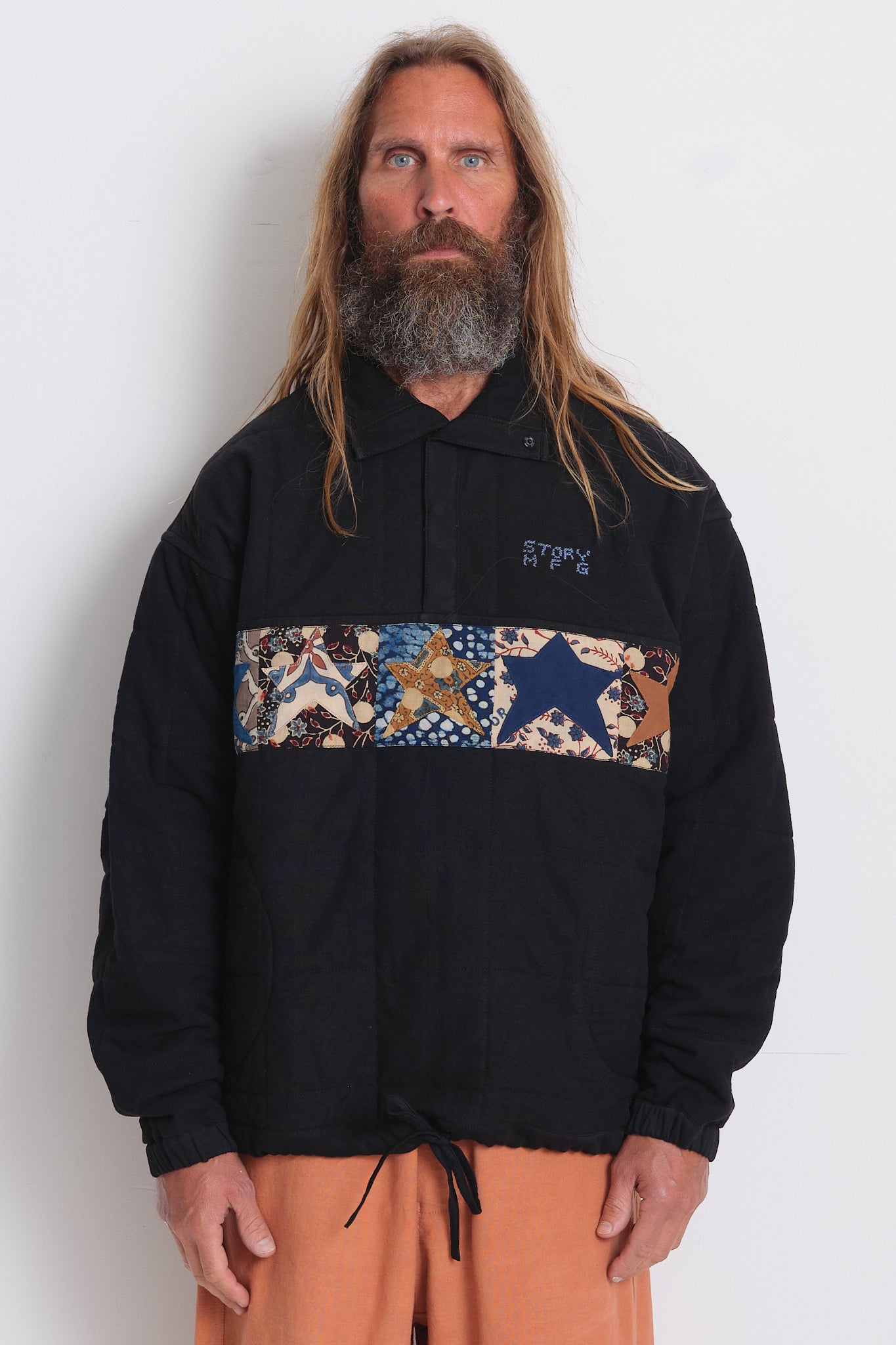 Polite Pullover - Black Star Scraps Patchwork