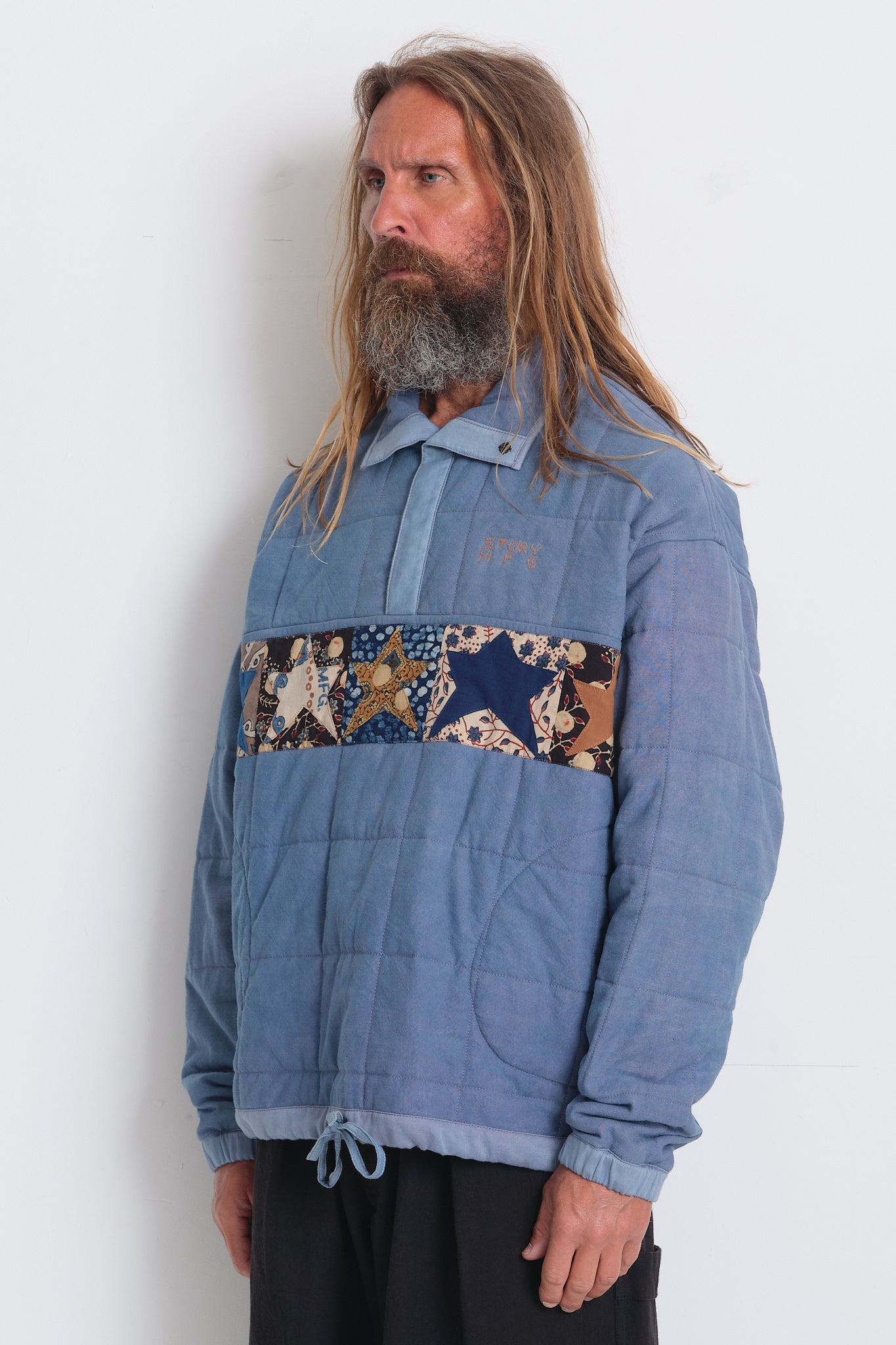Polite Pullover - Purple Star Scraps Patchwork