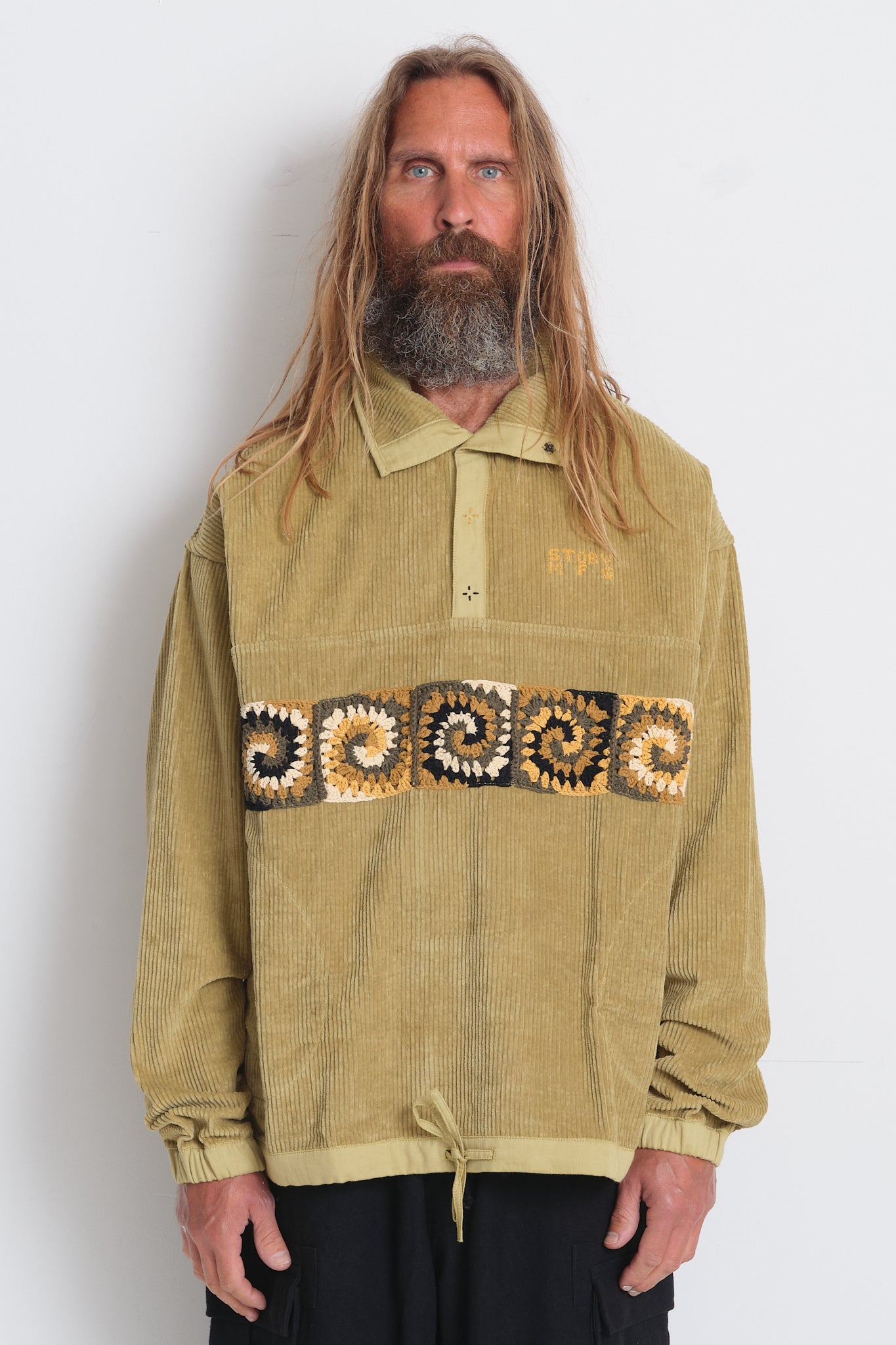 Polite Pullover - Sage Corduroy