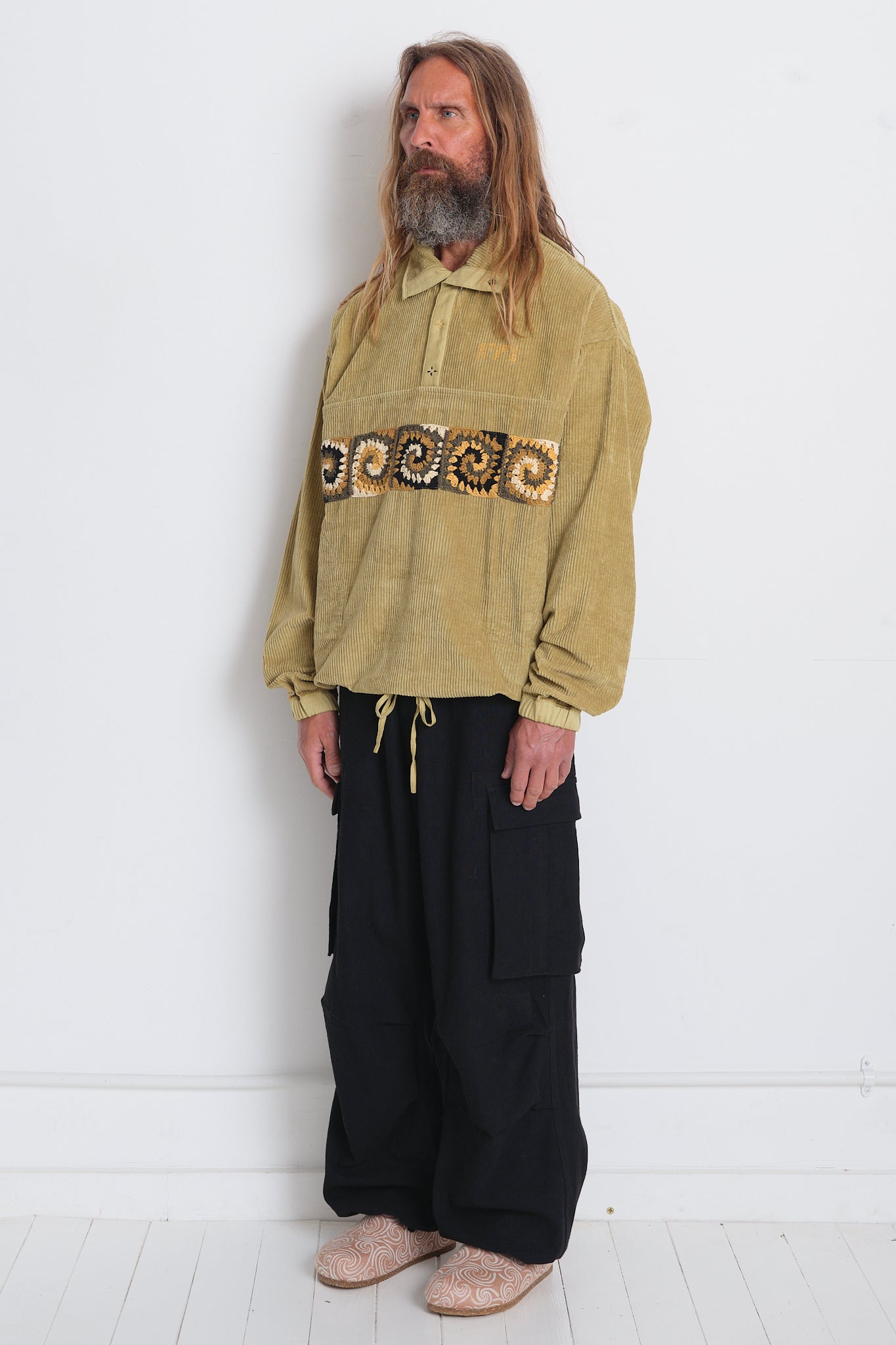 Polite Pullover - Sage Corduroy