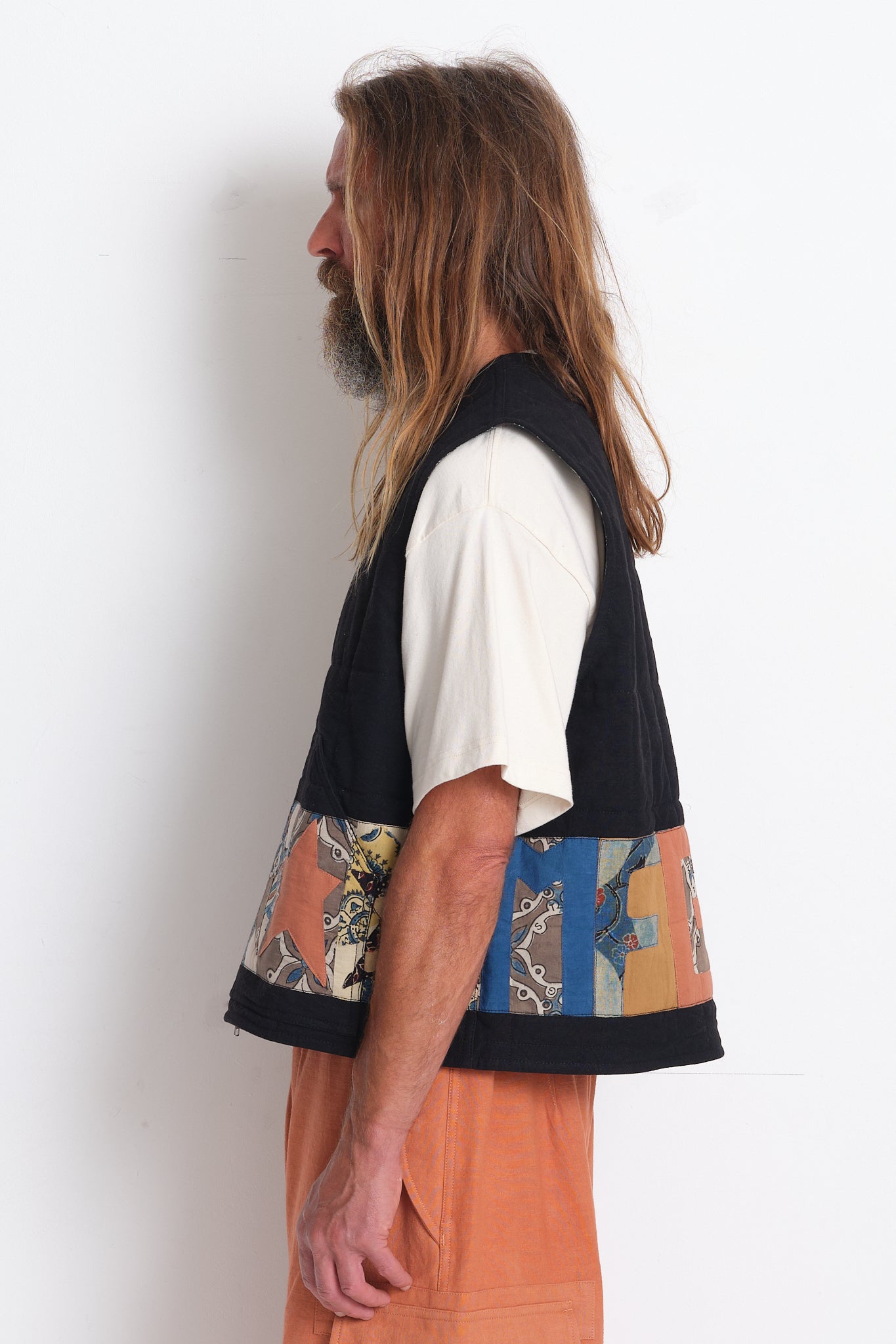 Saturn Vest - Iron Black Star Scraps Patchwork 2