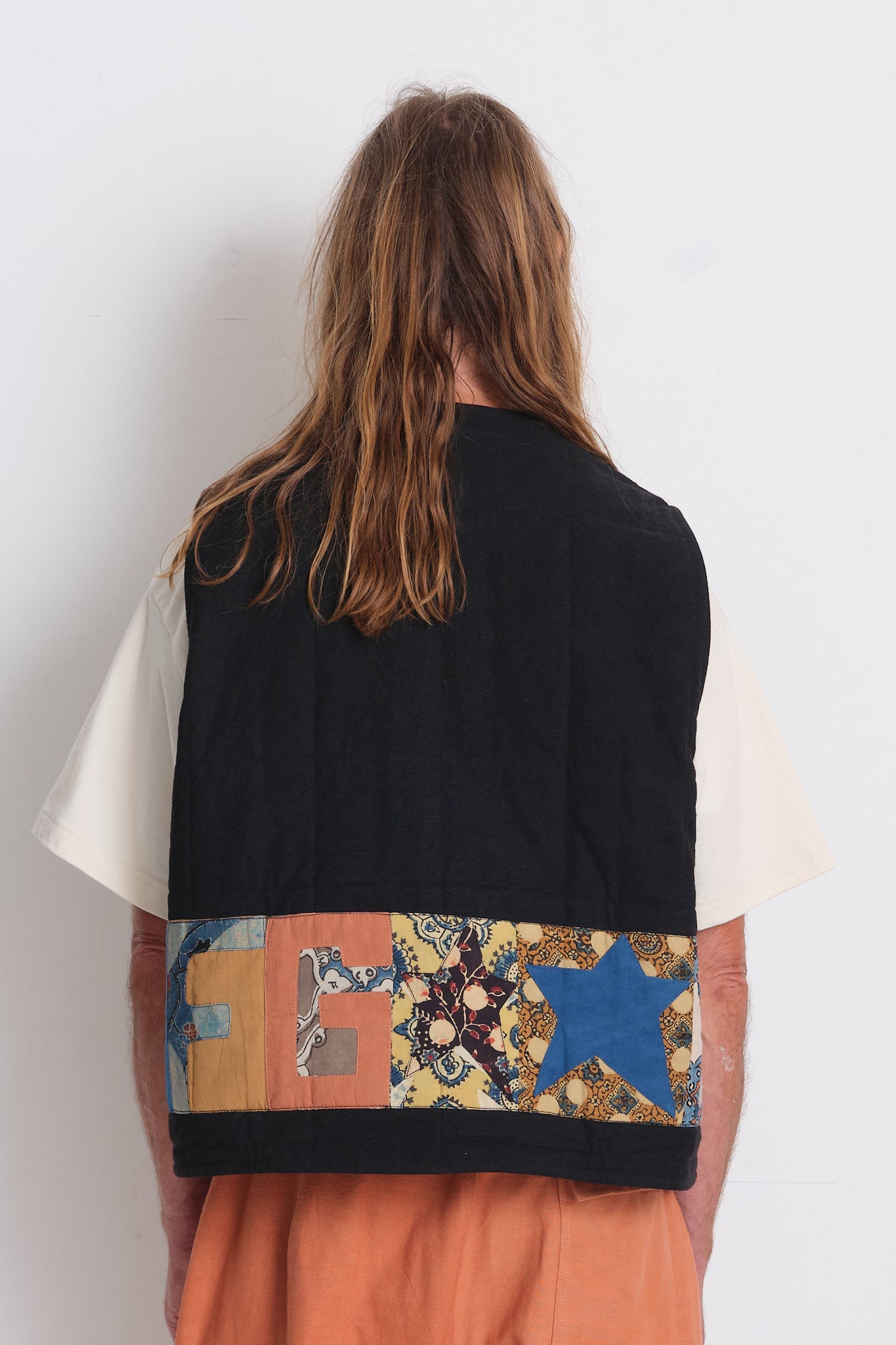 Saturn Vest - Iron Black Star Scraps Patchwork 2