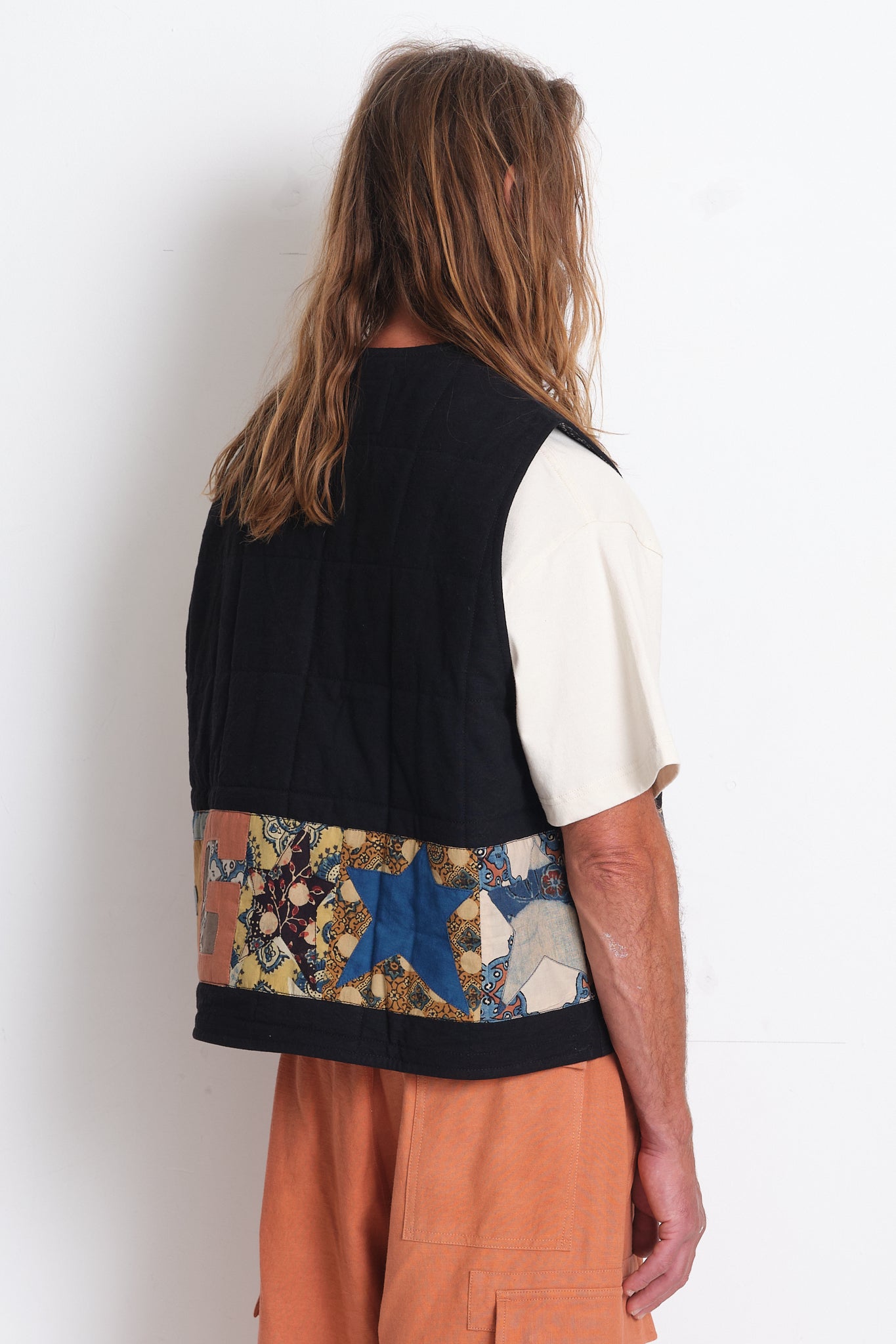 Saturn Vest - Iron Black Star Scraps Patchwork 2