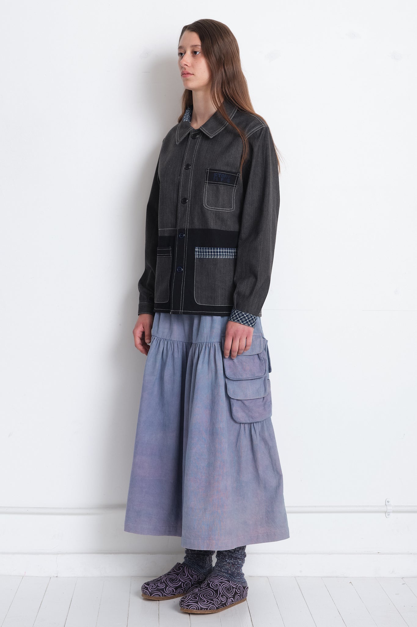 French Jacket - Black Denim Scarecrow