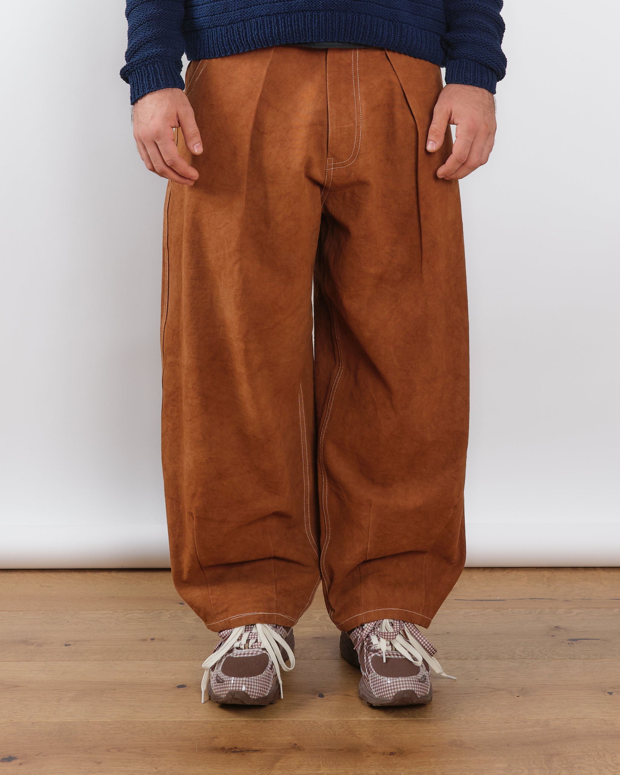 story mfg パンツ Lush Pants - Brown Wonky-Wear – Story mfg.