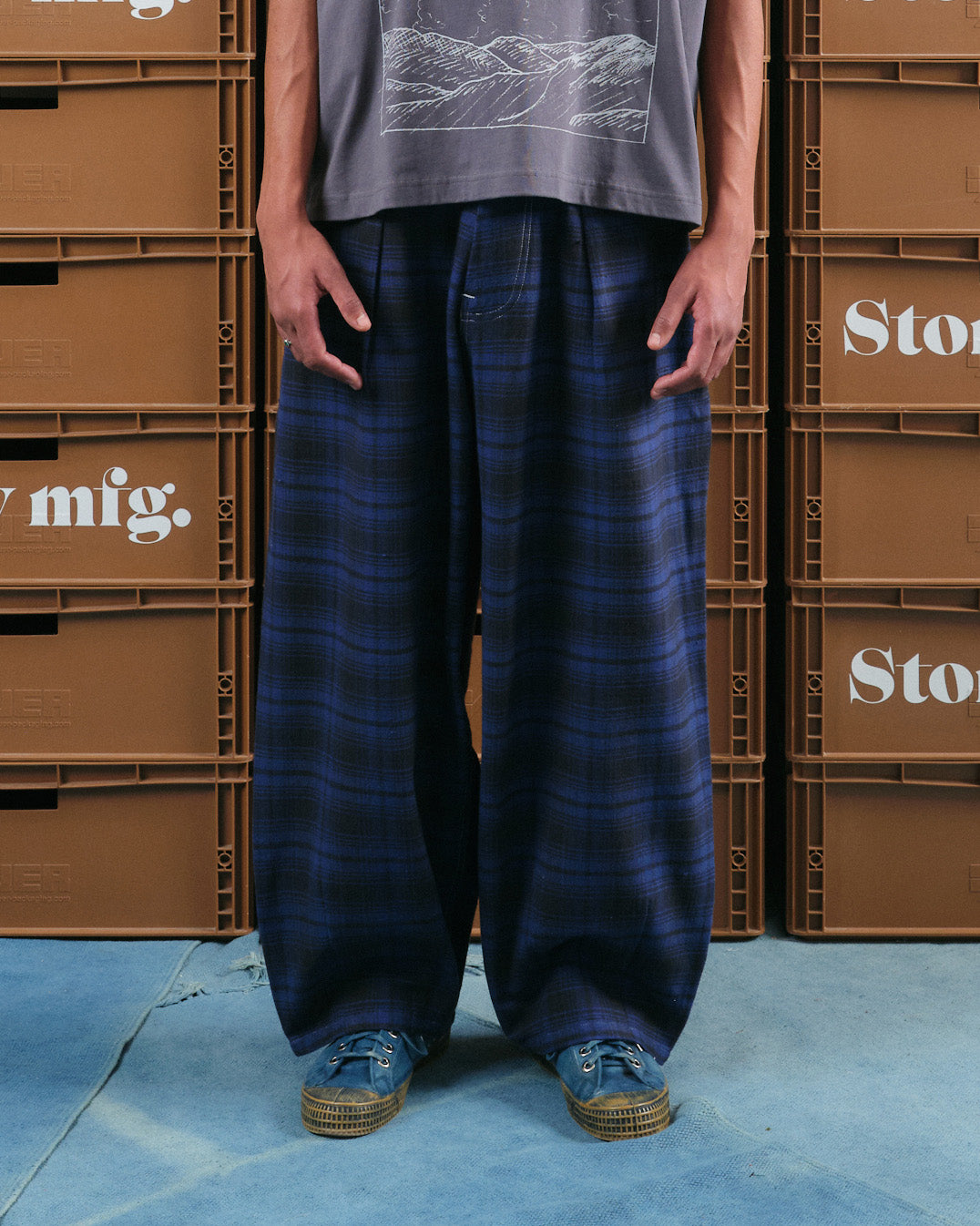 Lush Pants - Solar Check Handloom – Story mfg.