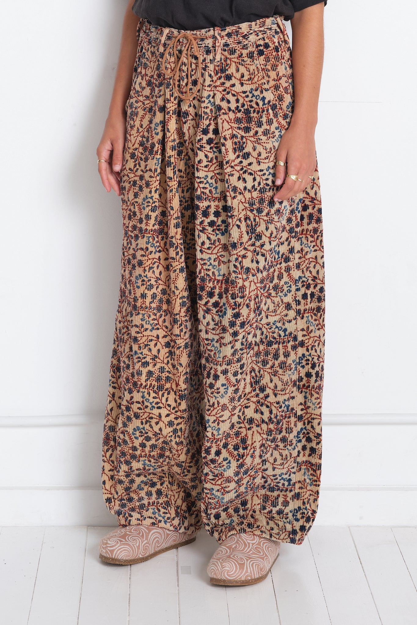 Lush Pants - Ecru Herbal Corduroy