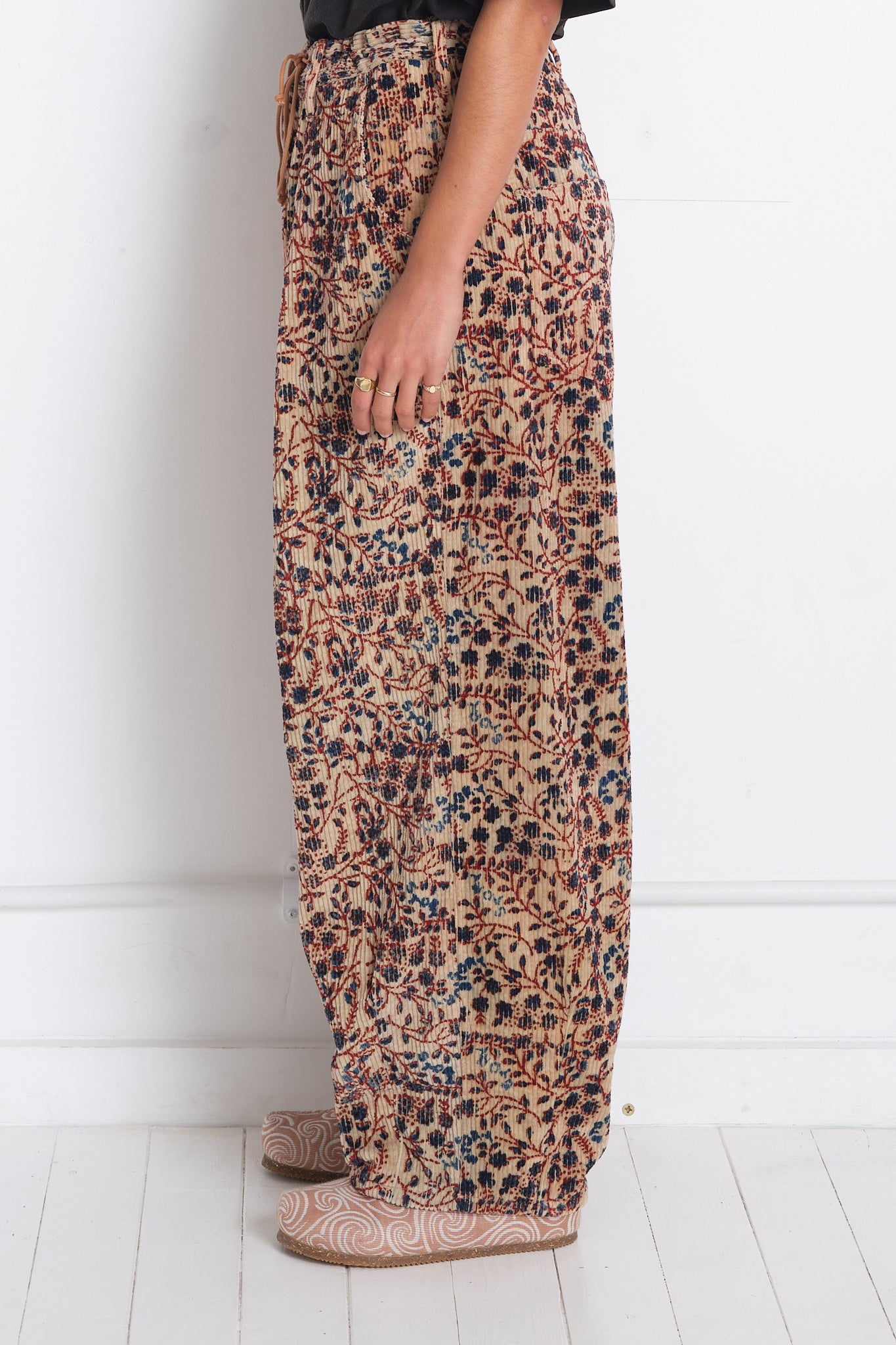 Lush Pants - Ecru Herbal Corduroy