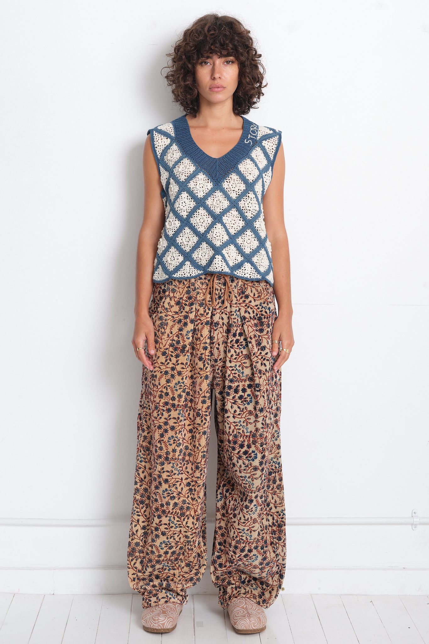 Lush Pants - Ecru Herbal Corduroy