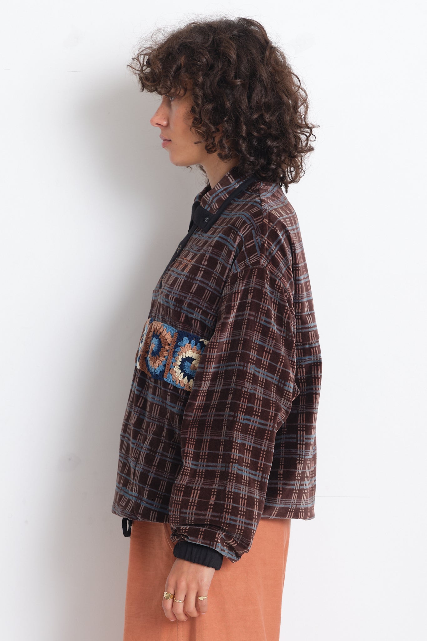 Polite Pullover - Mountain Grid Velvet