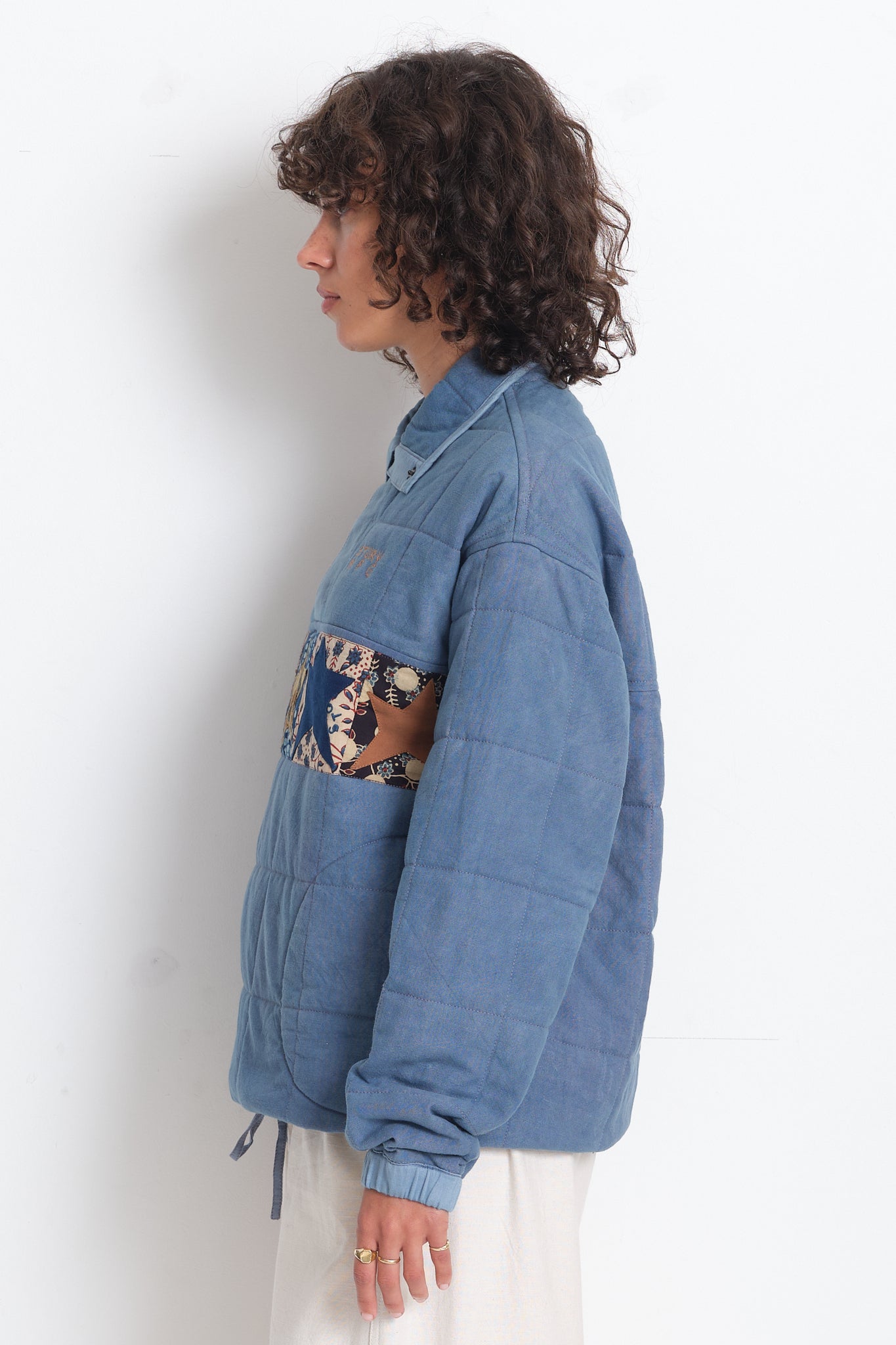 Polite Pullover - Purple Star Scraps Patchwork