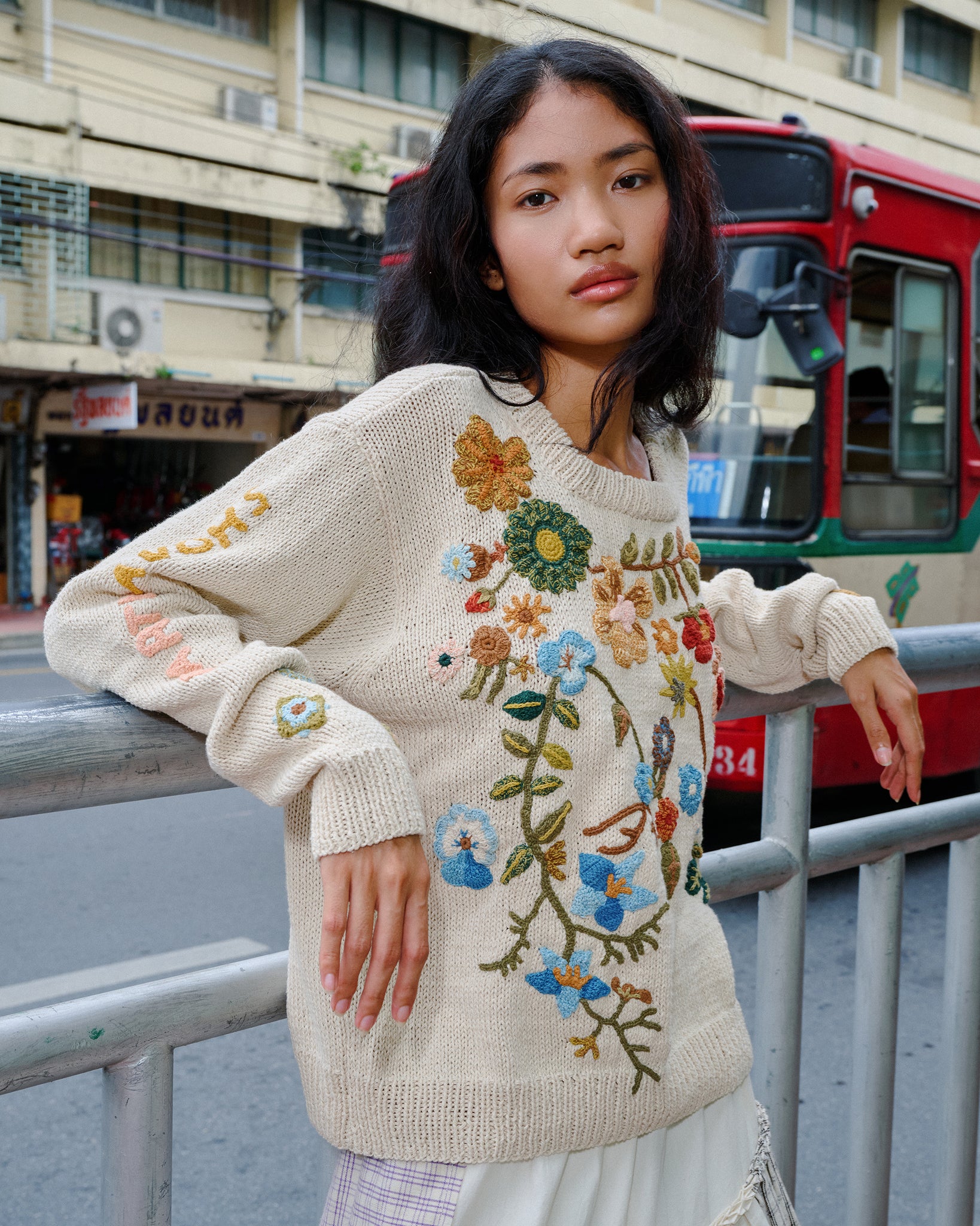 Piper Knit Jumper - Ecru Earth Laughs