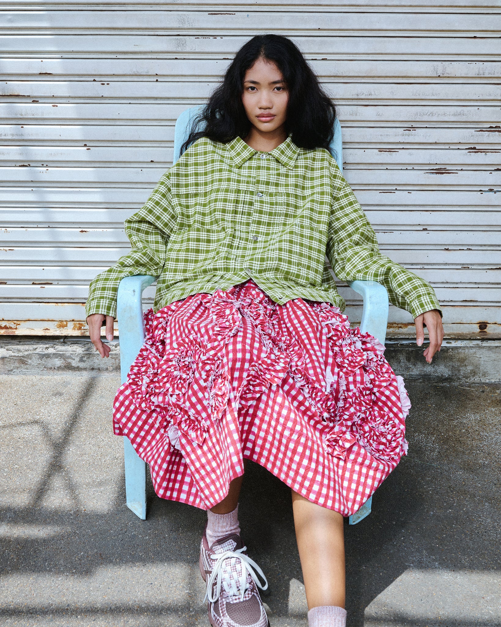 Sundae Jacket - Moss Check Handloom