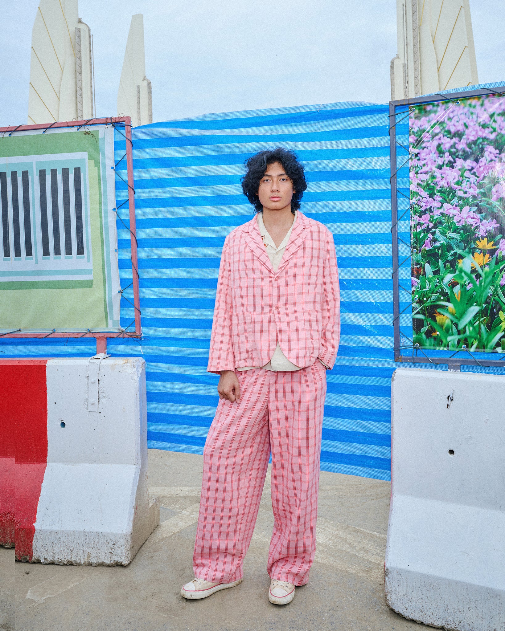 Fenn Trousers - Pink Check Handloom