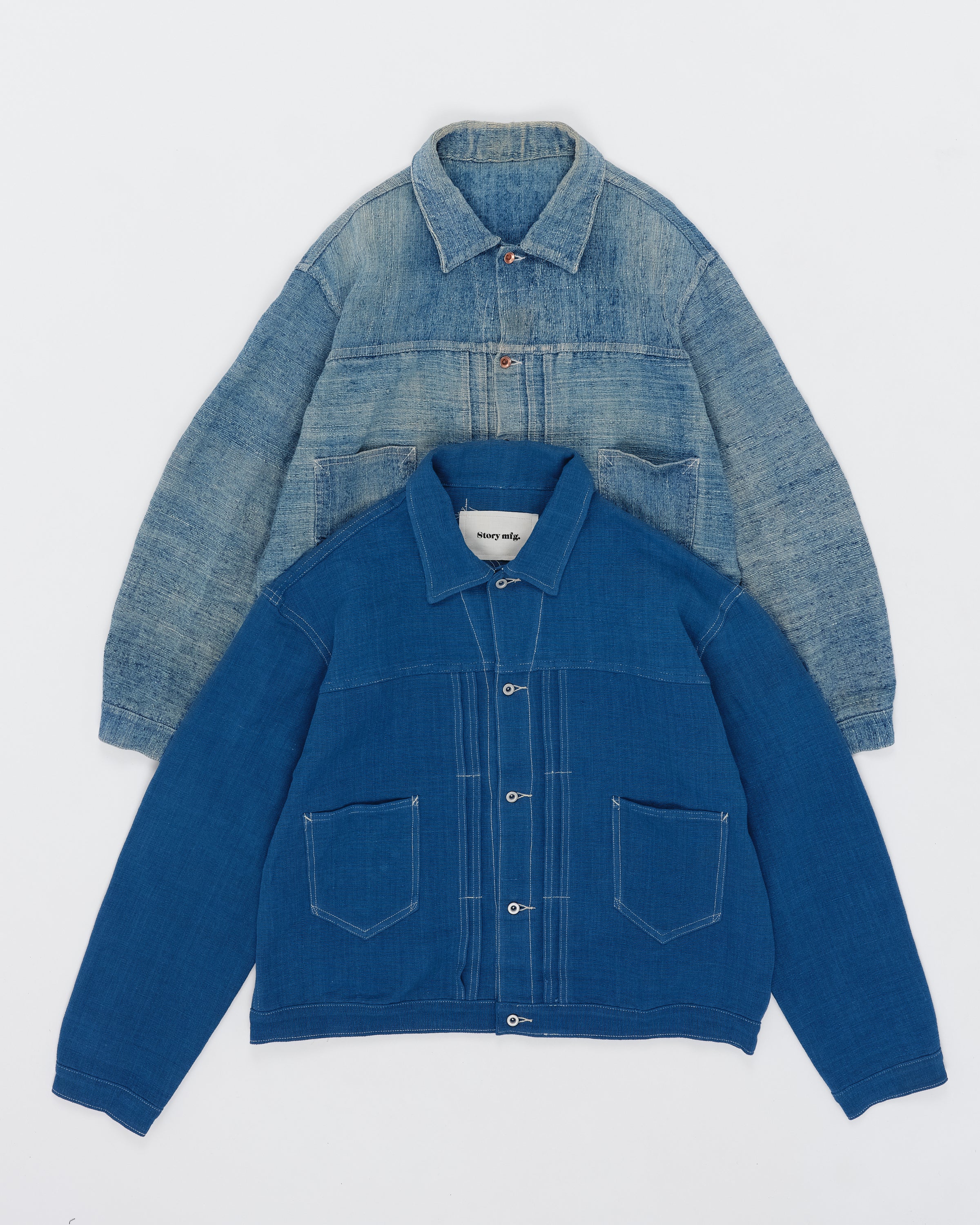 ジャケット・アウター story mfg sundae jacket Sundae Jacket - Indigo Handloom – Story mfg.