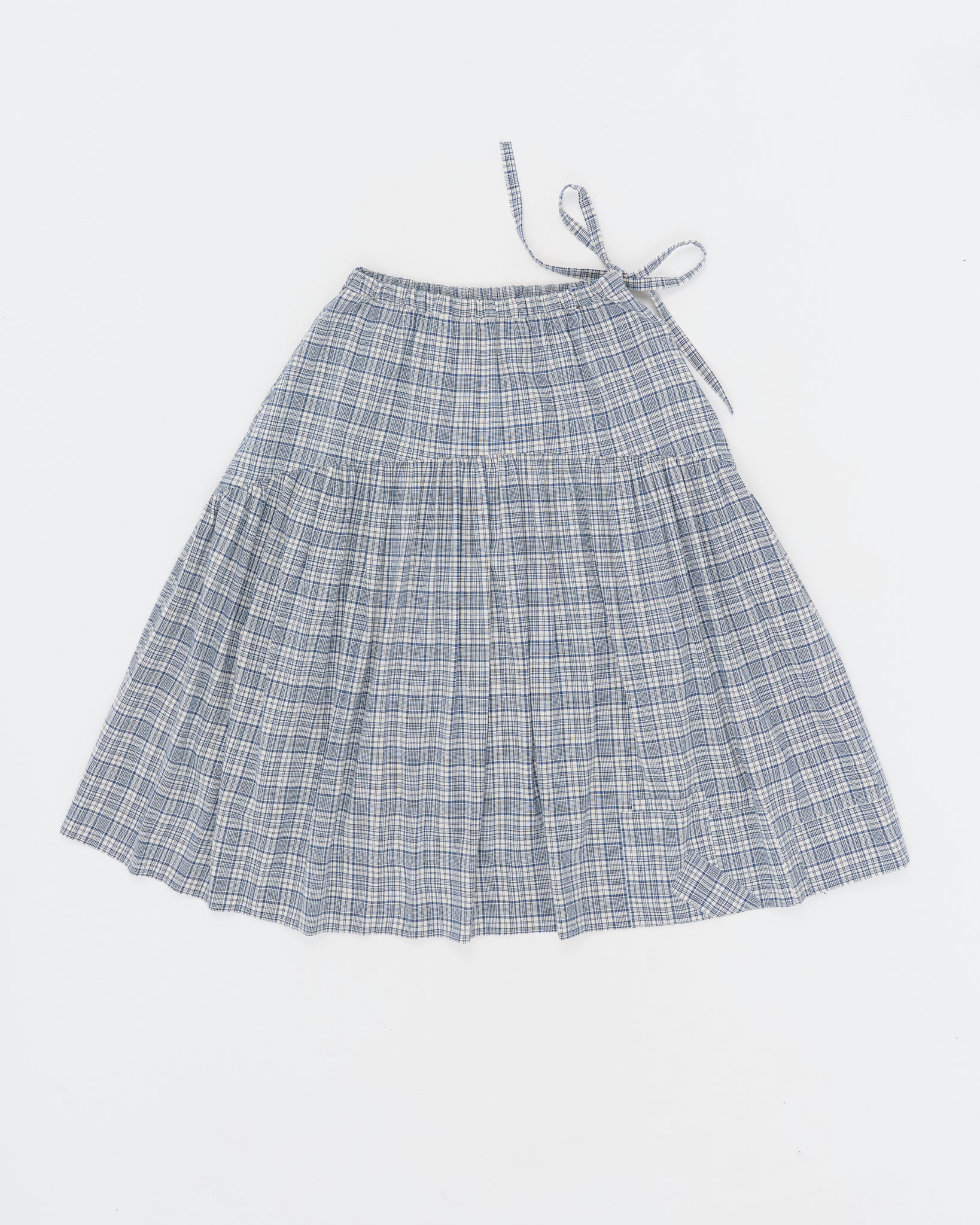 Orbit Skirt - Indigo Check Picnic