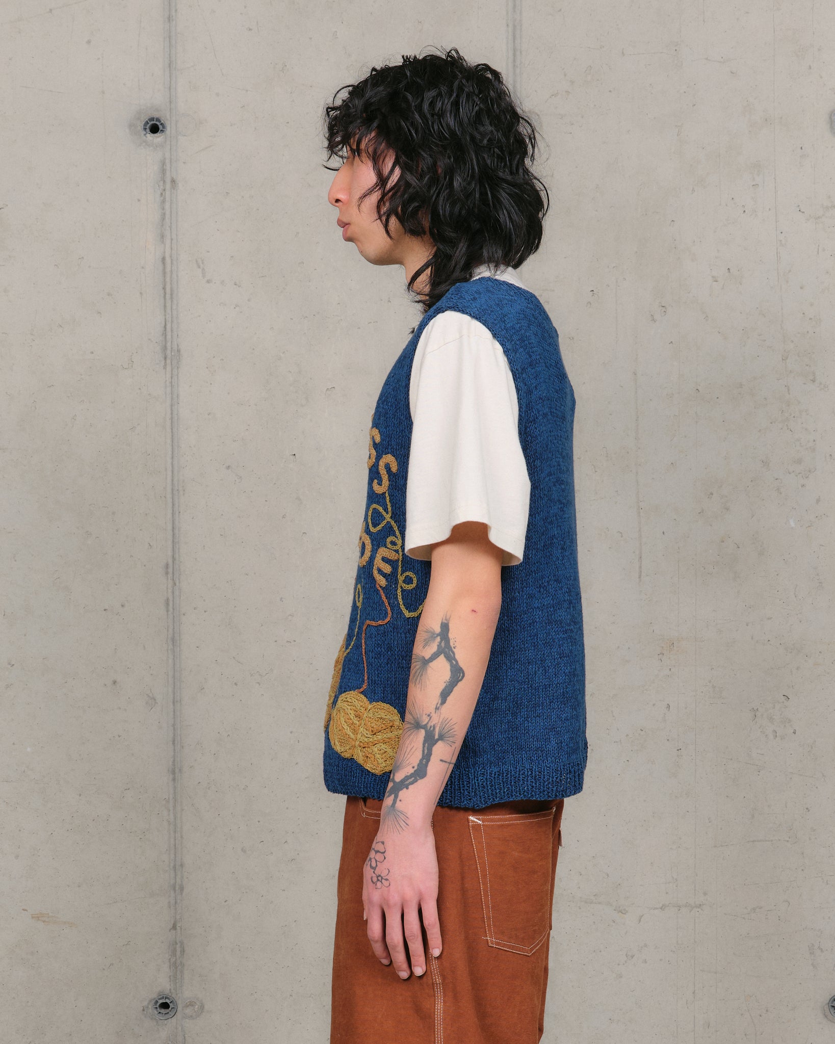 Party Knit Vest - Indigo Homemade