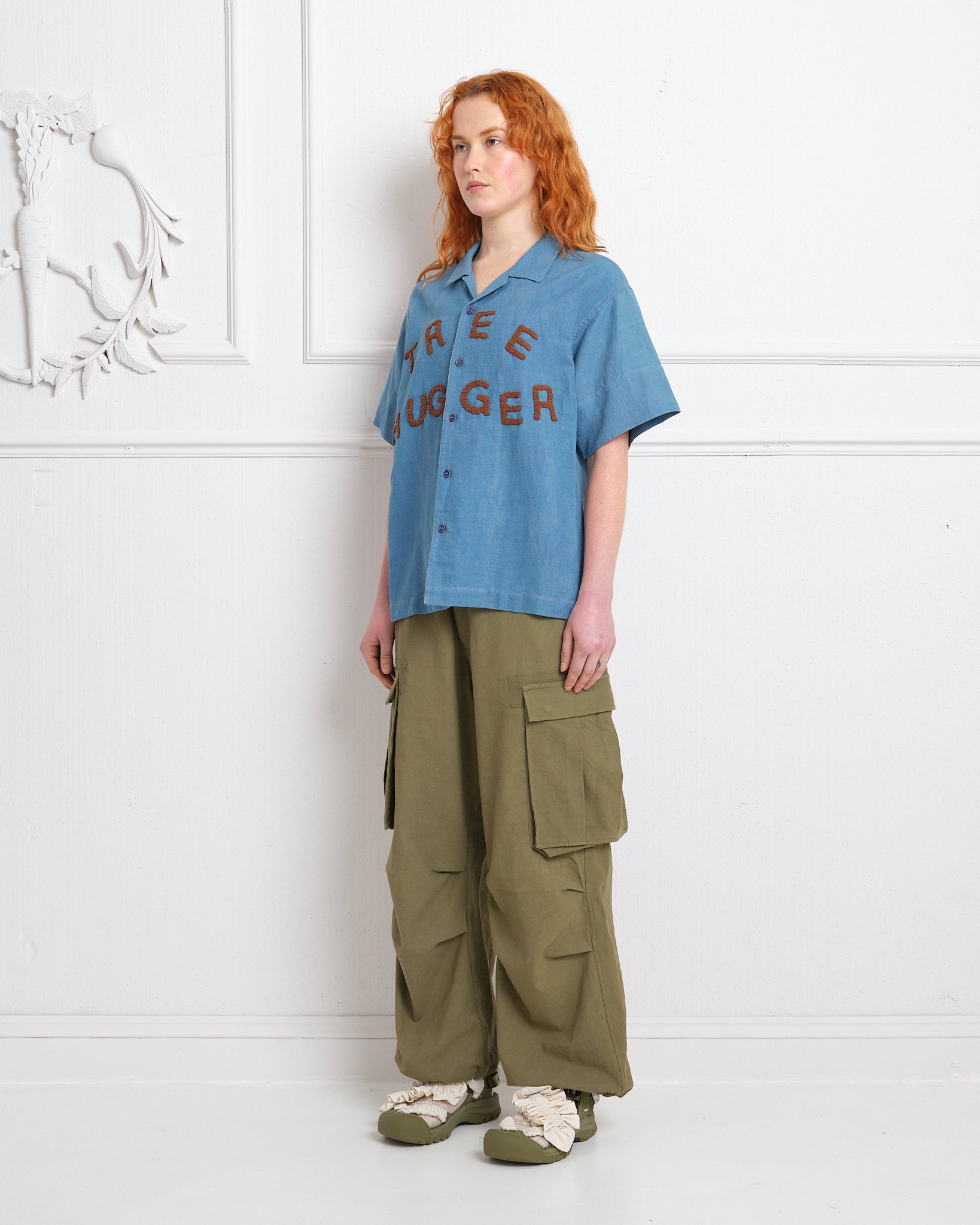 Peace Pants - Olive Slub