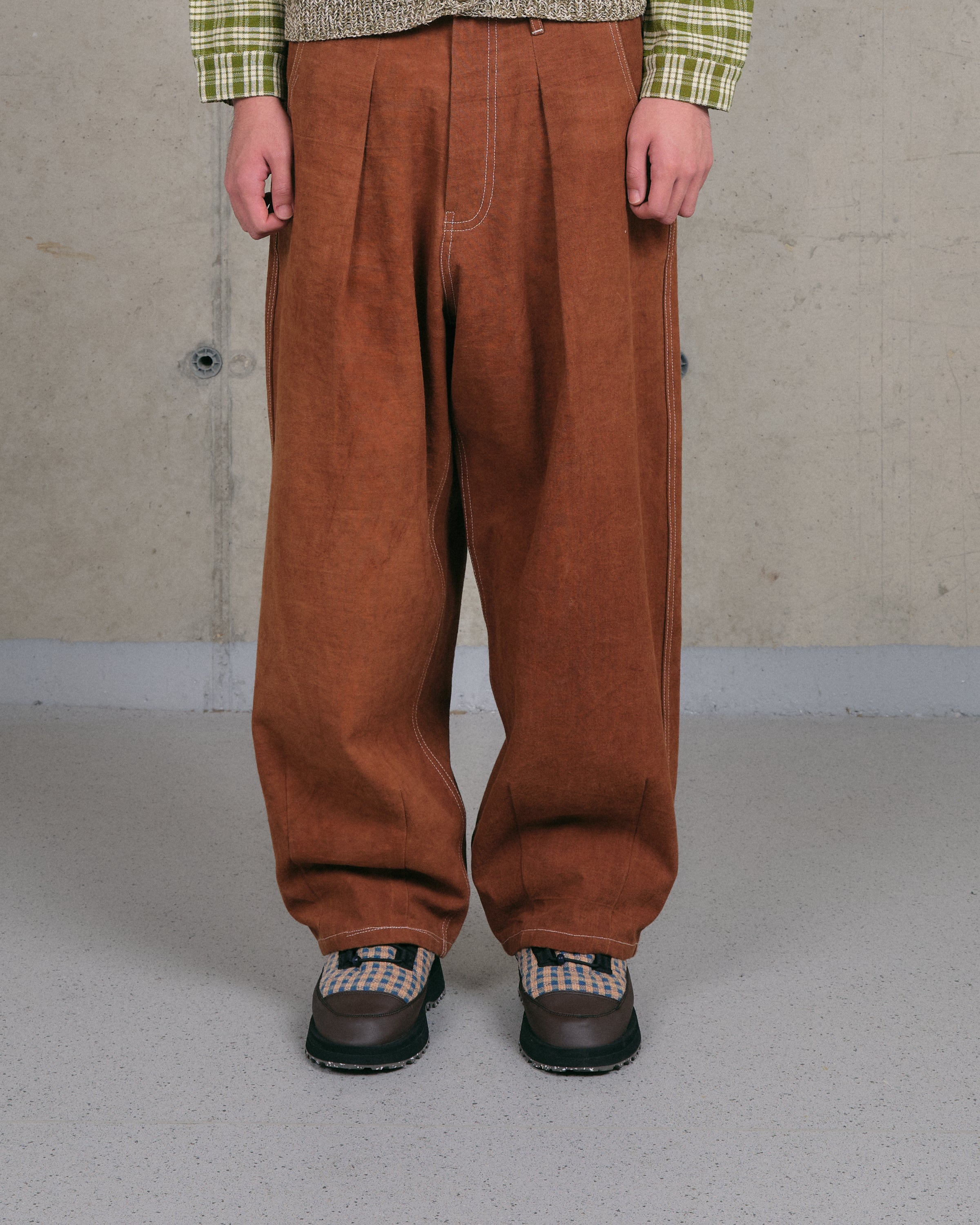 story mfg. paco pants カーゴパンツ　ブラウン　ブラック Lush Pants - Brown Wonky-Wear – Story mfg.