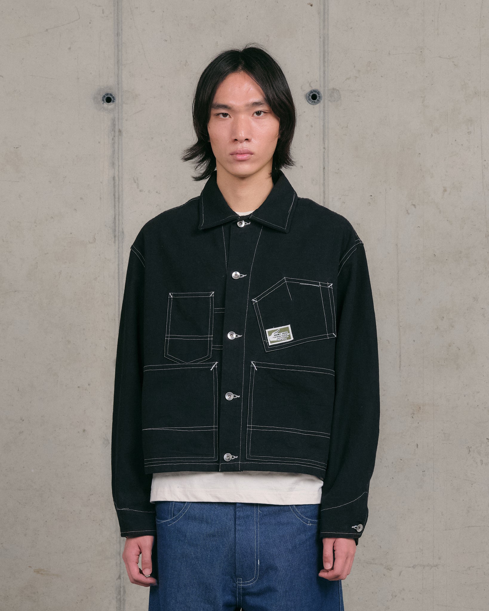 Station Jacket - Black Wonky-Wear