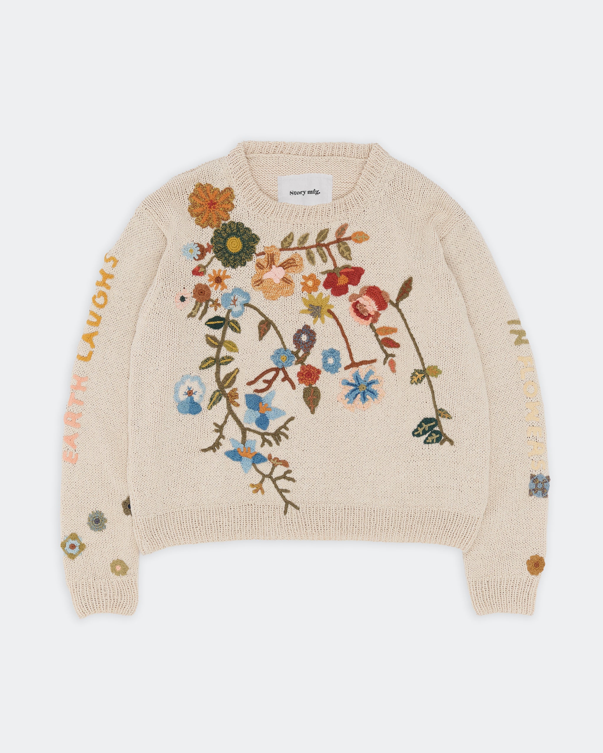 パピエ　Nature wool knit/white Piper Knit Jumper - Ecru Earth Laughs – Story mfg.