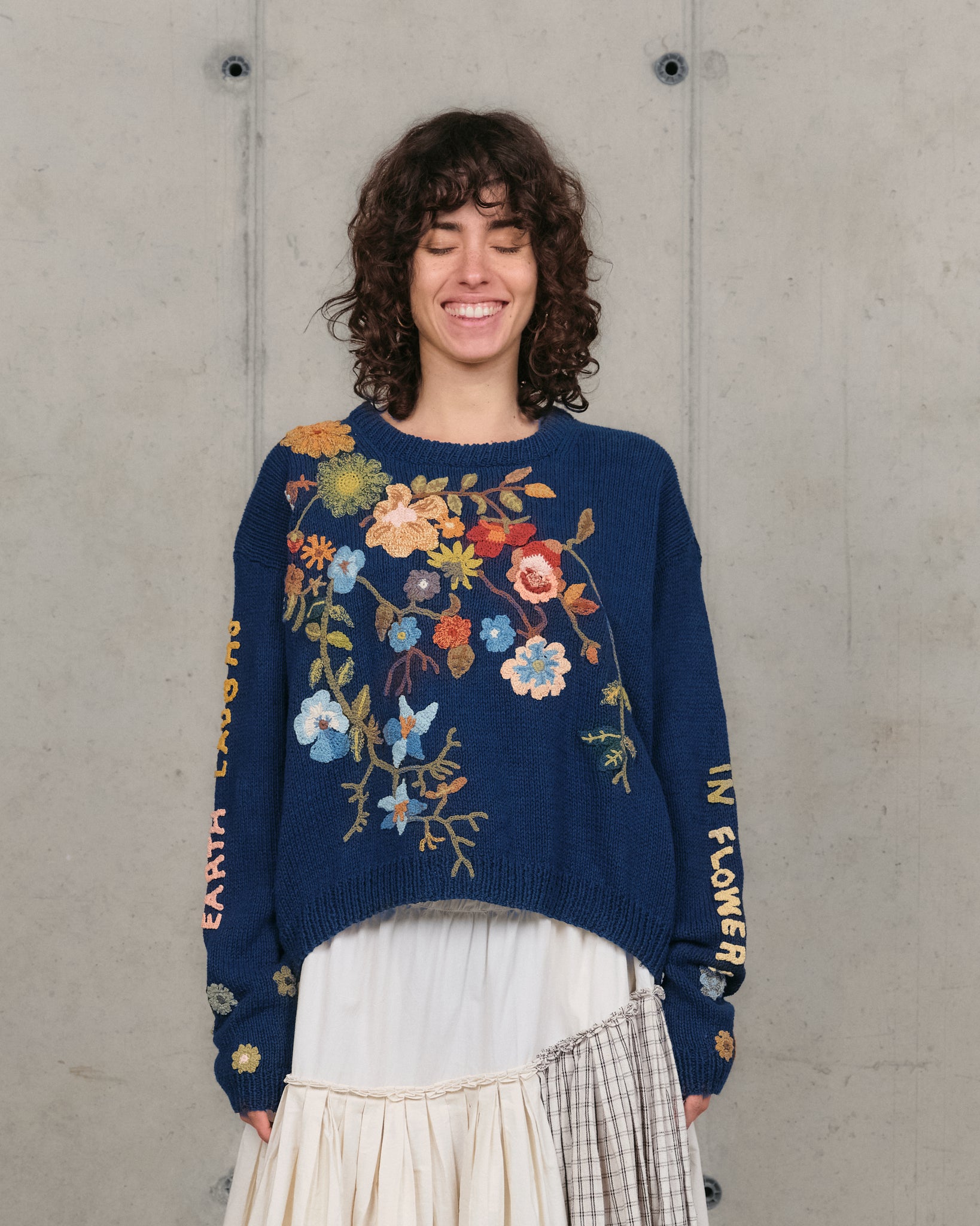 Piper Knit Jumper - Indigo Earth Laughs