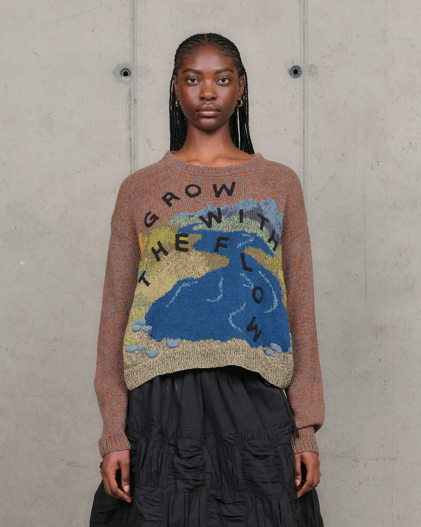 Piper Knit Jumper - Brown Grow With The Flow