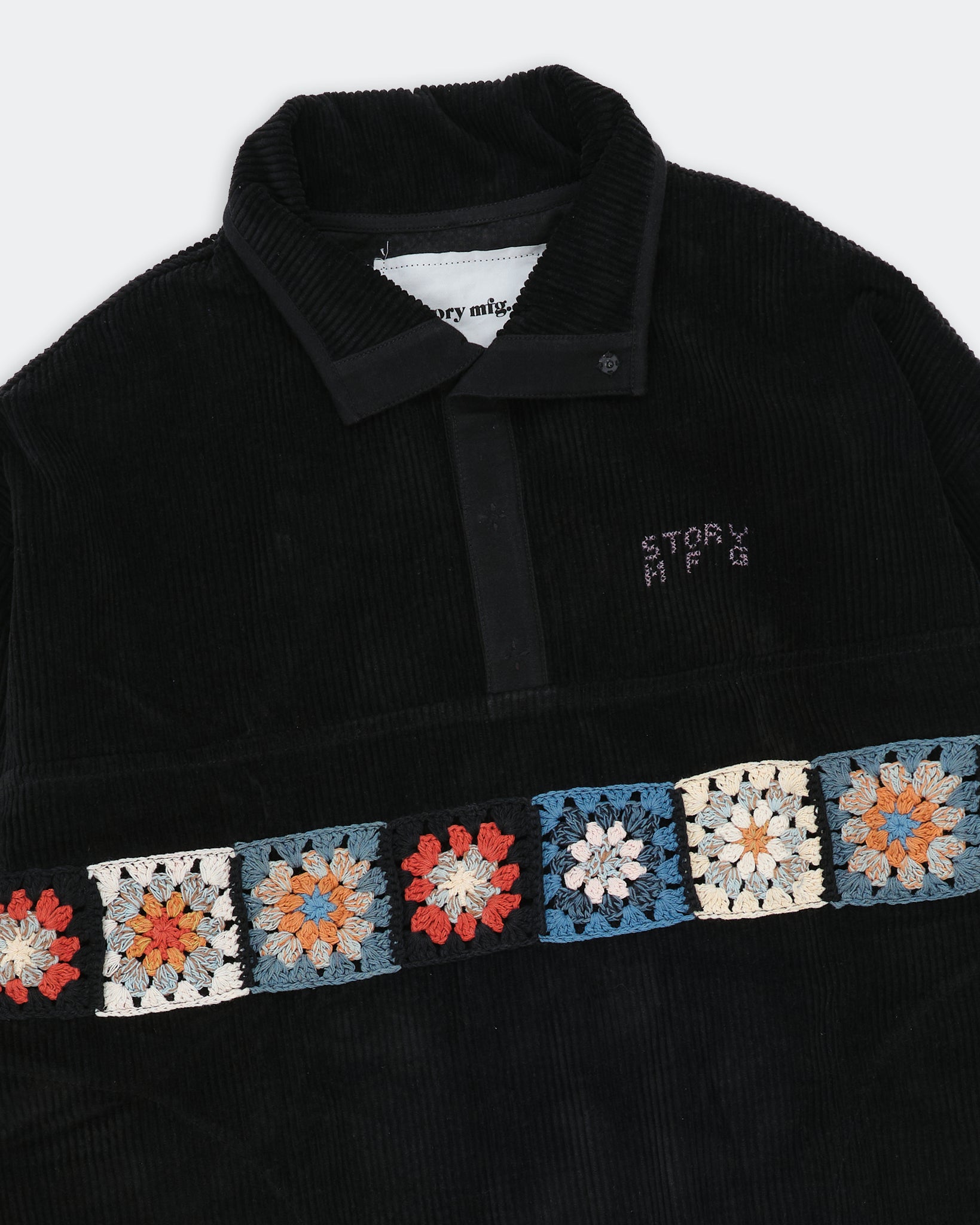 Polite Pullover - Black Corduroy