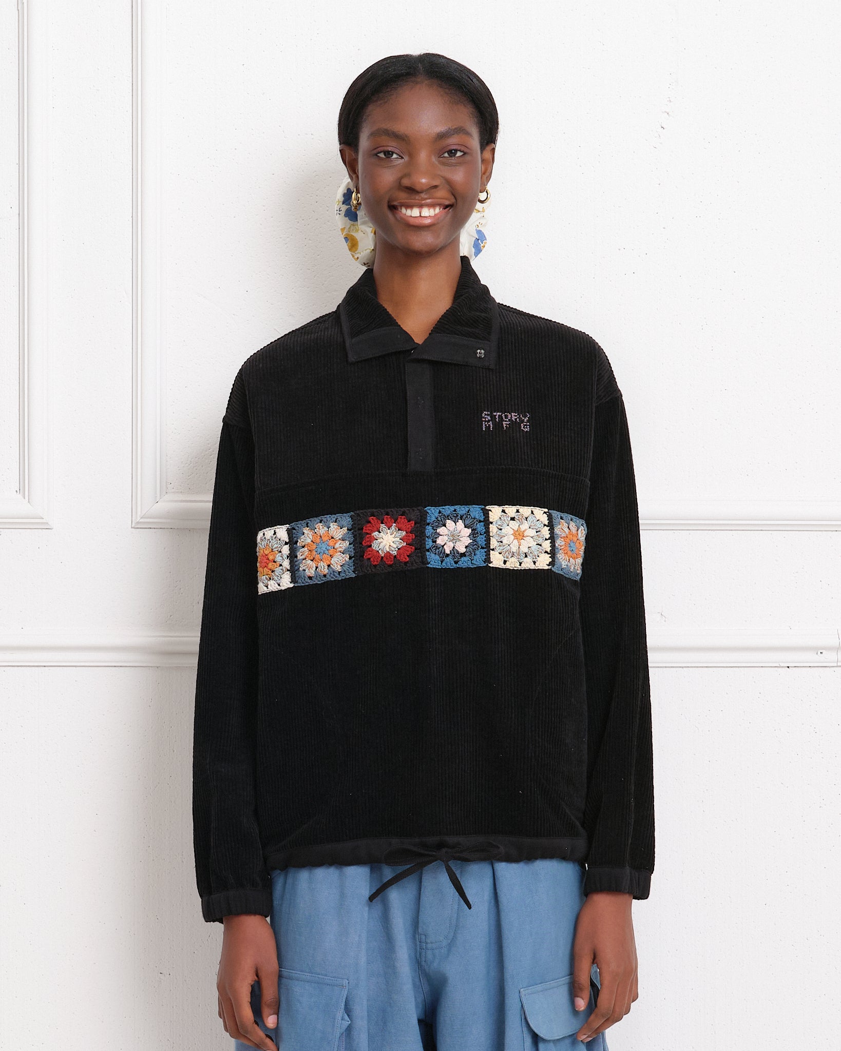 Polite Pullover - Black Corduroy – Story mfg