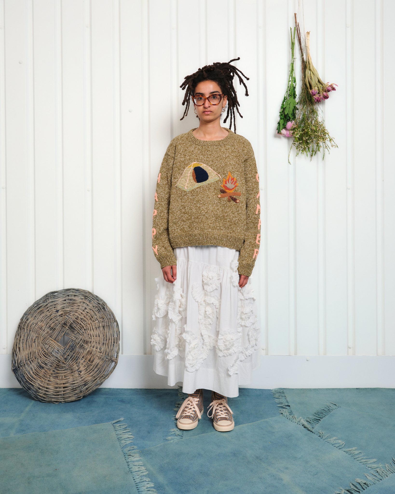 Piper Knit Jumper - Happy Camper – Story mfg.