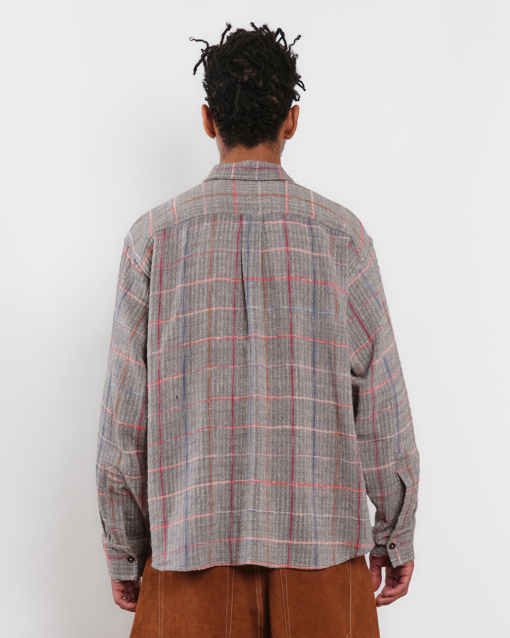Plane Shirt - Grey Check Handloom